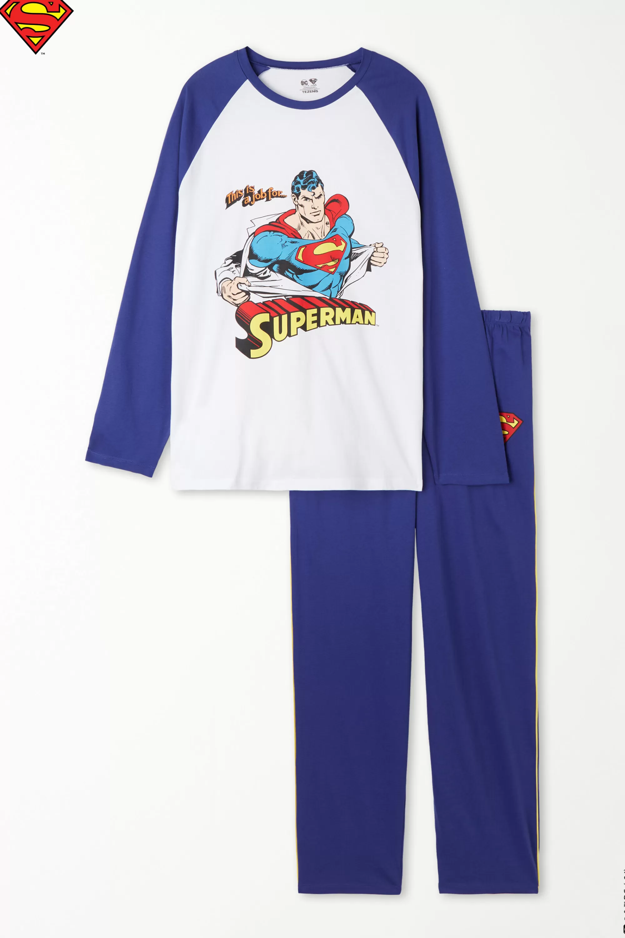 Cheap Pigiama Lungo In Cotone Con Stampa Superman - Pigiami Lunghi - Uomo | Pigiami lunghi