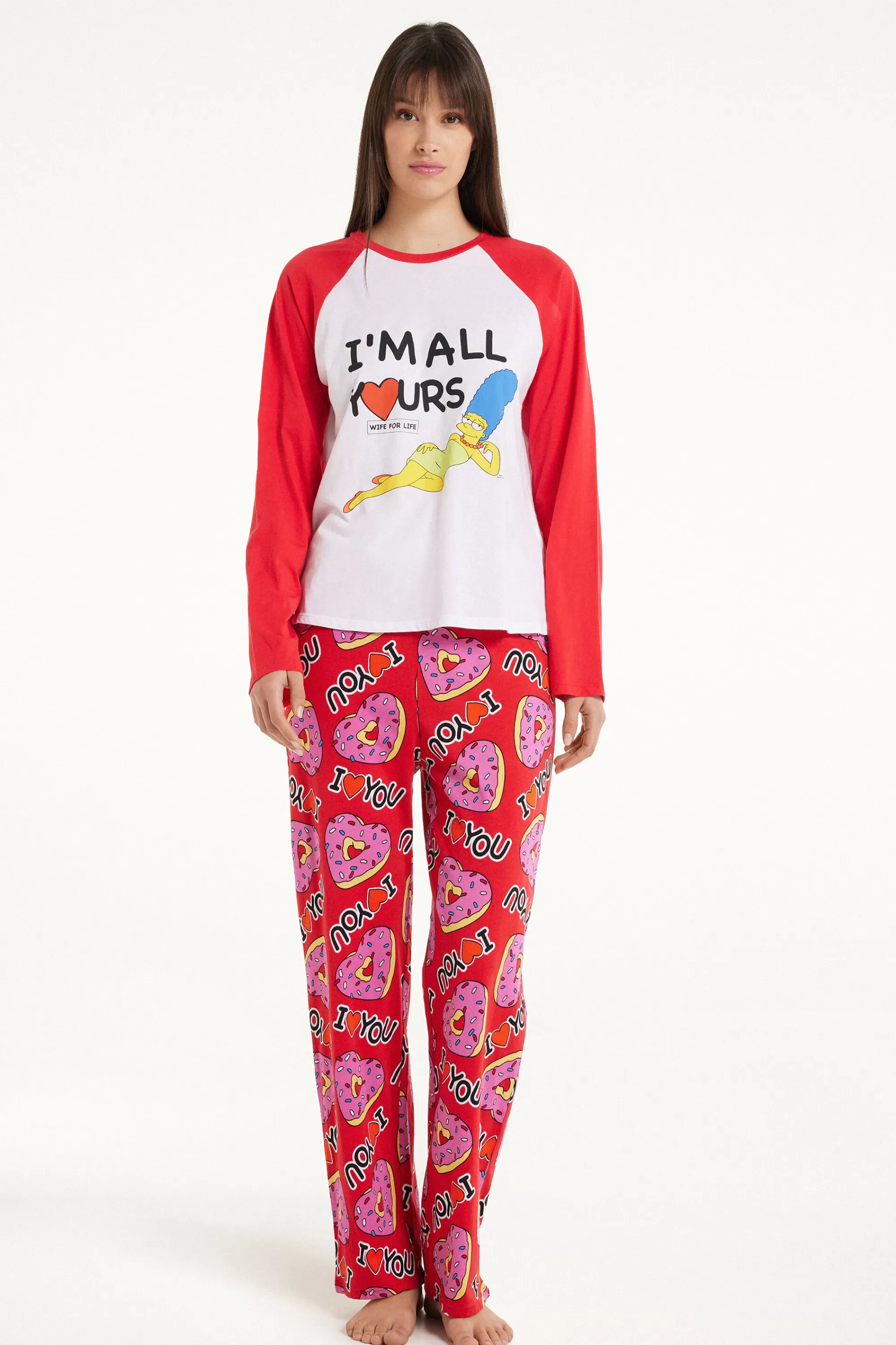 Flash Sale Pigiama Lungo In Cotone Con Stampa The Simpsons - Pigiami Lunghi - Donna | Pigiami lunghi