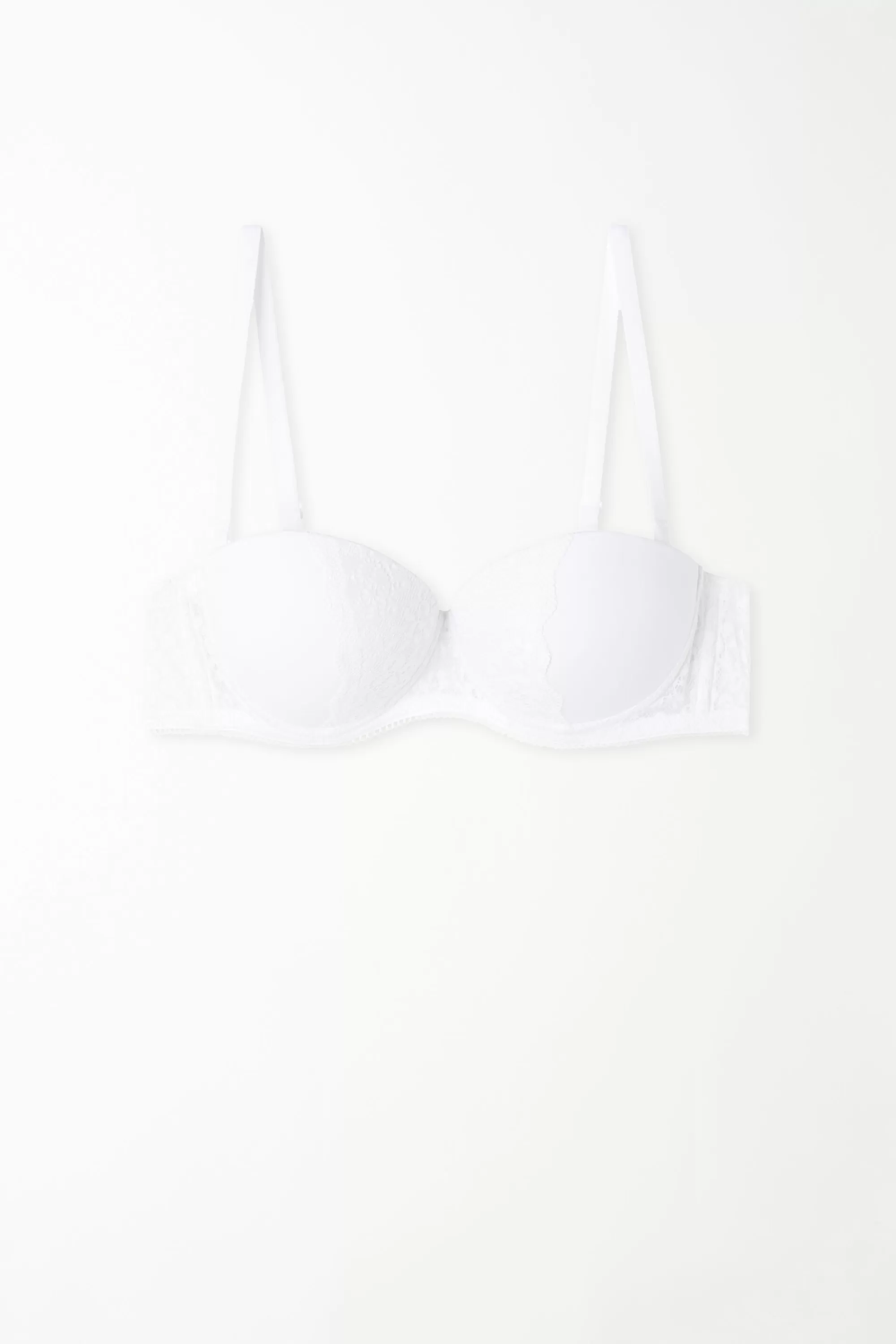 Hot Reggiseno A Fascia Super Imbottito Madrid In Microfibra E Pizzo Riciclato - Fascia E Senza Spalline - Donna | Sposa | Invisibile