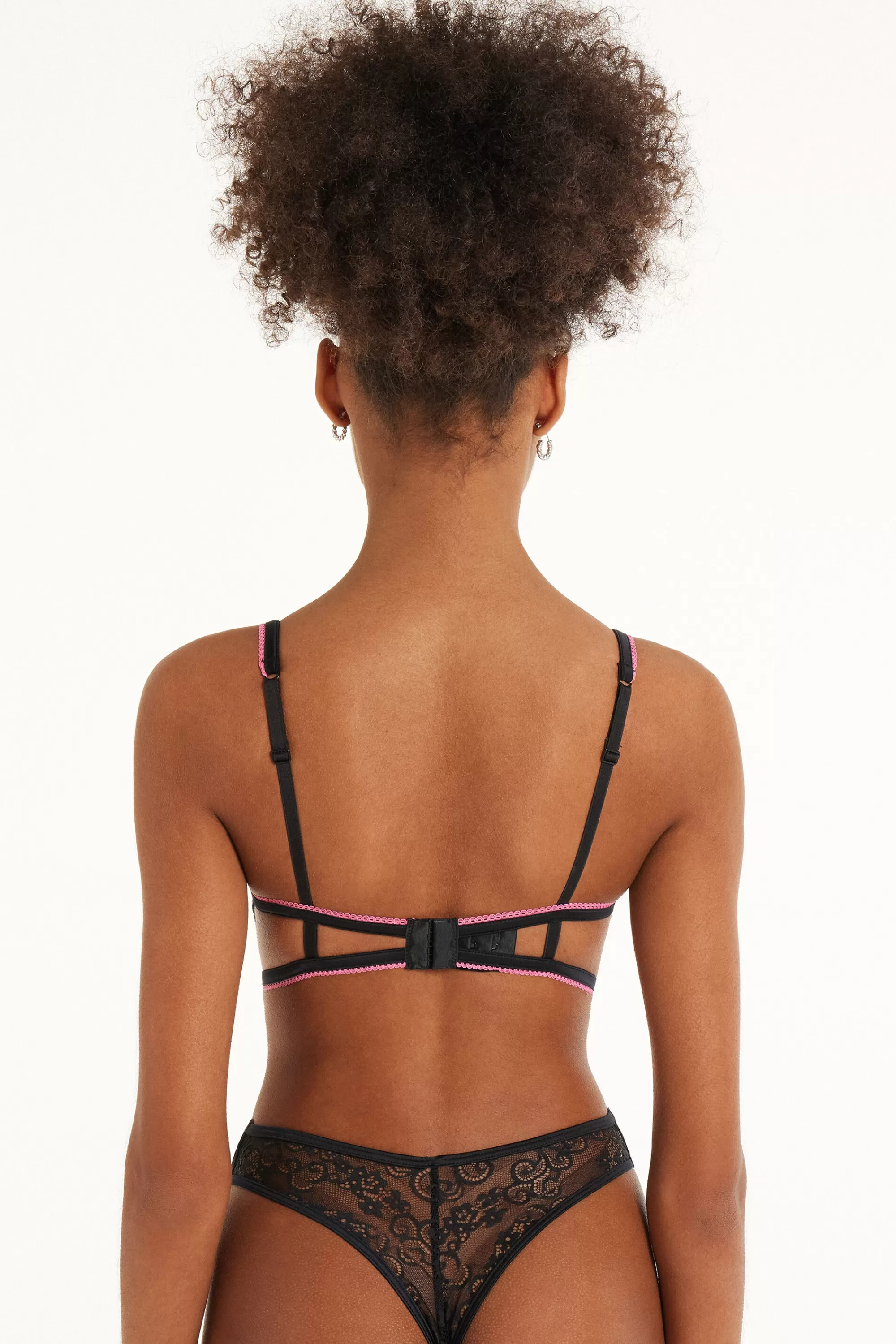 Fashion Reggiseno Balconcino Berlin Dark Rose Lace - Push Up - Donna | Reggiseni