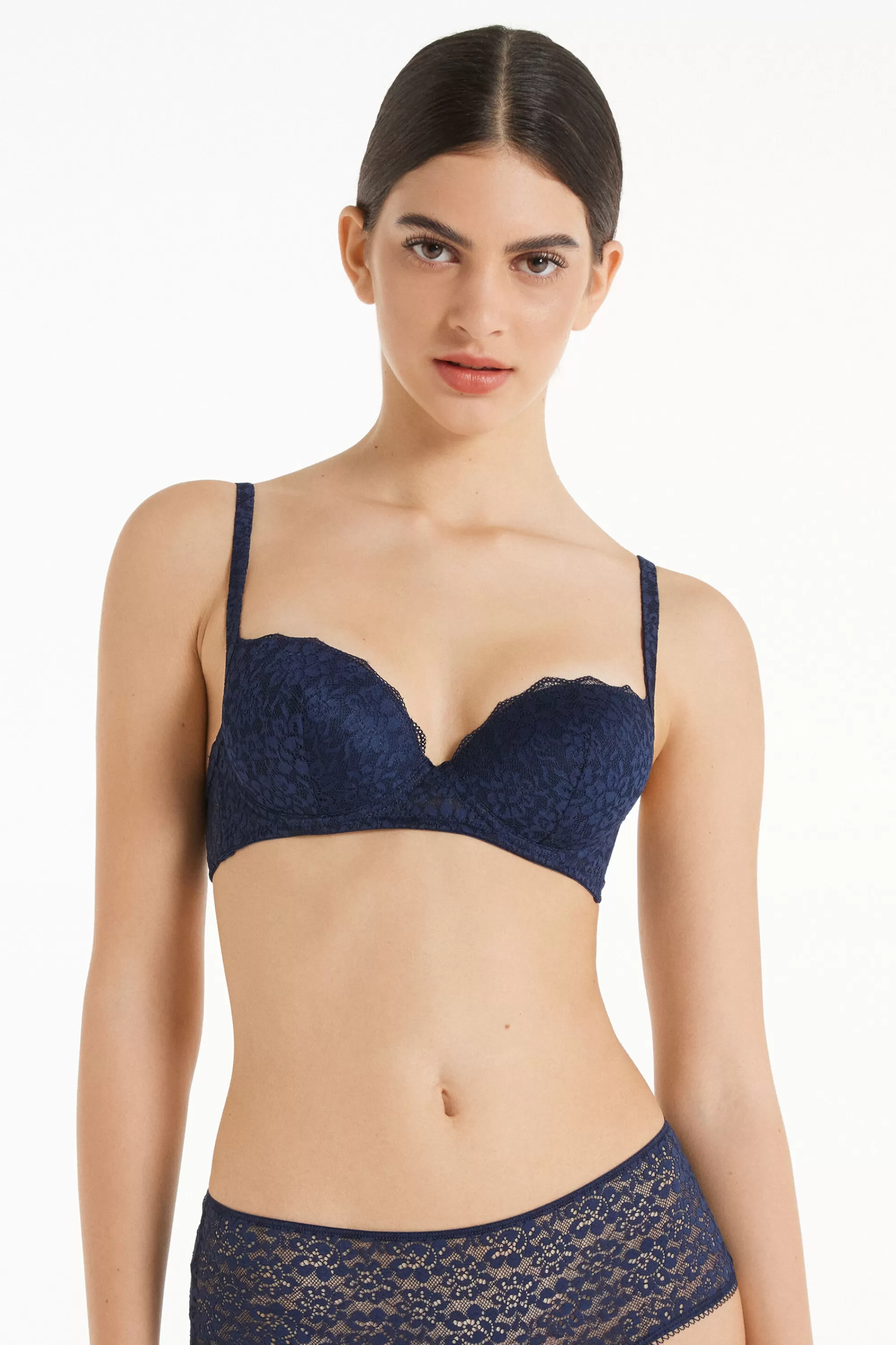 Hot Reggiseno Balconcino Leggermente Imbottito In Pizzo Riciclato Wien - Balconcino - Donna | Invisibile | Completi intimi