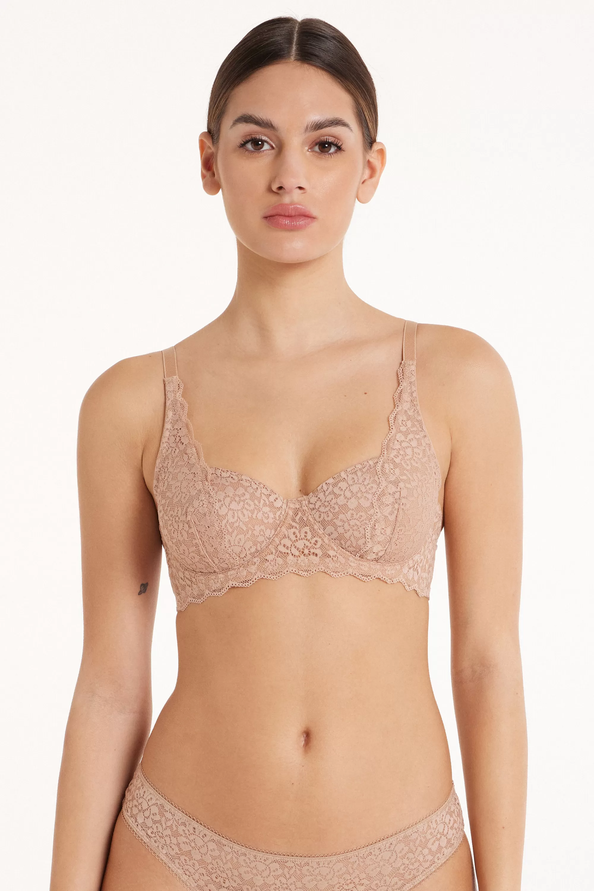 Fashion Reggiseno Balconcino Non Imbottito In Pizzo Riciclato Paris - Balconcino - Donna | Invisibile | Reggiseni