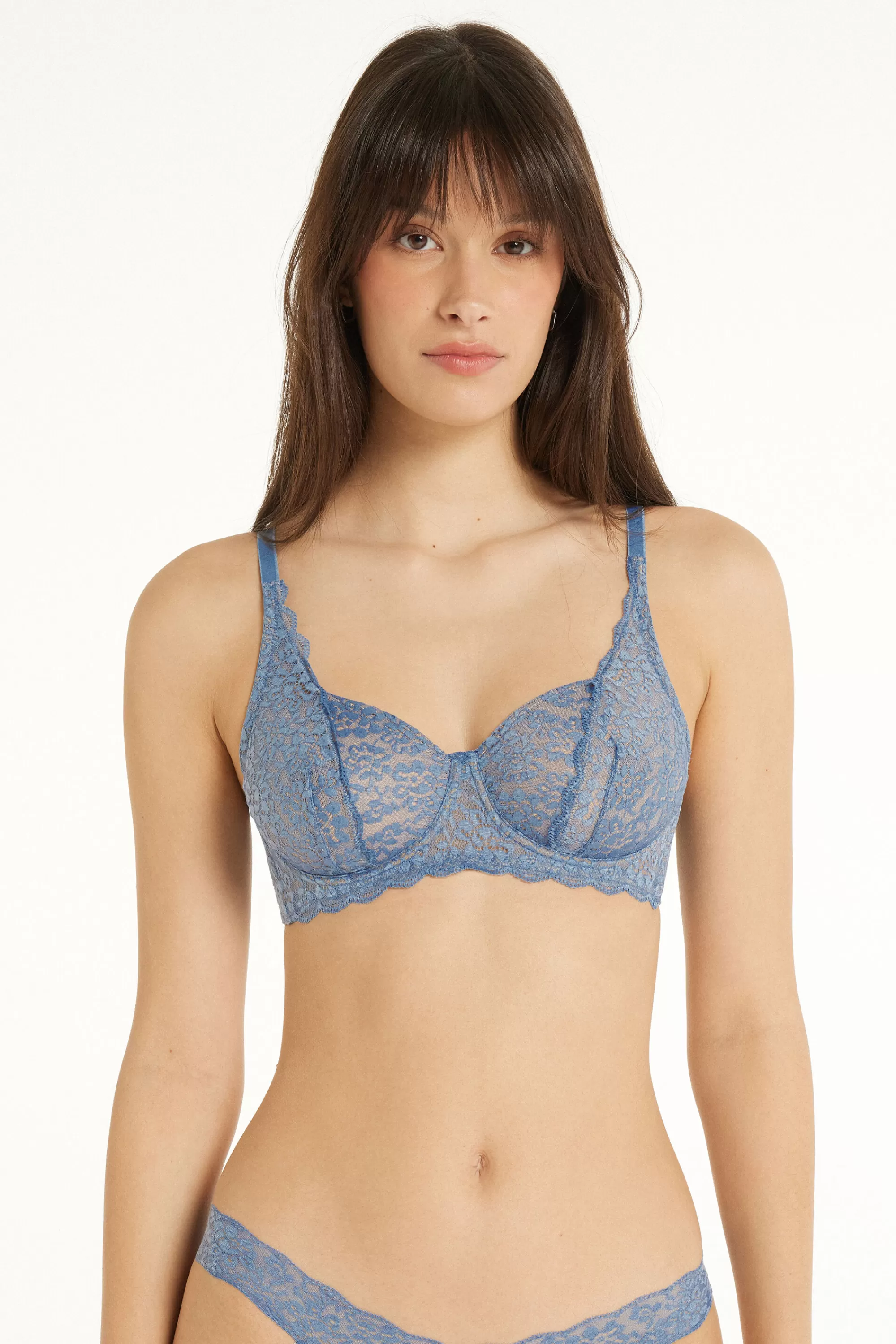 Best Sale Reggiseno Balconcino Non Imbottito In Pizzo Riciclato Paris - Balconcino - Donna | Reggiseni
