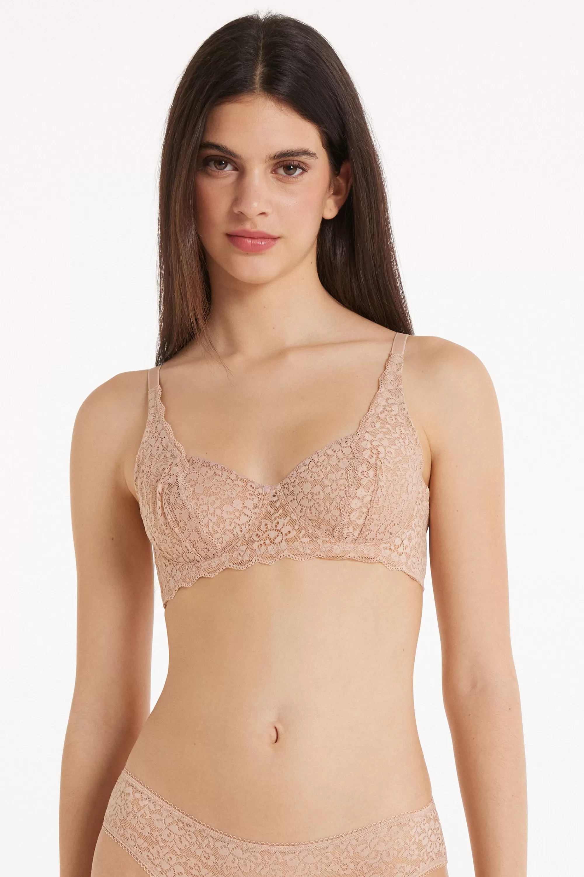 Store Reggiseno Balconcino Non Imbottito In Pizzo Riciclato Paris - Balconcino - Donna | Reggiseni