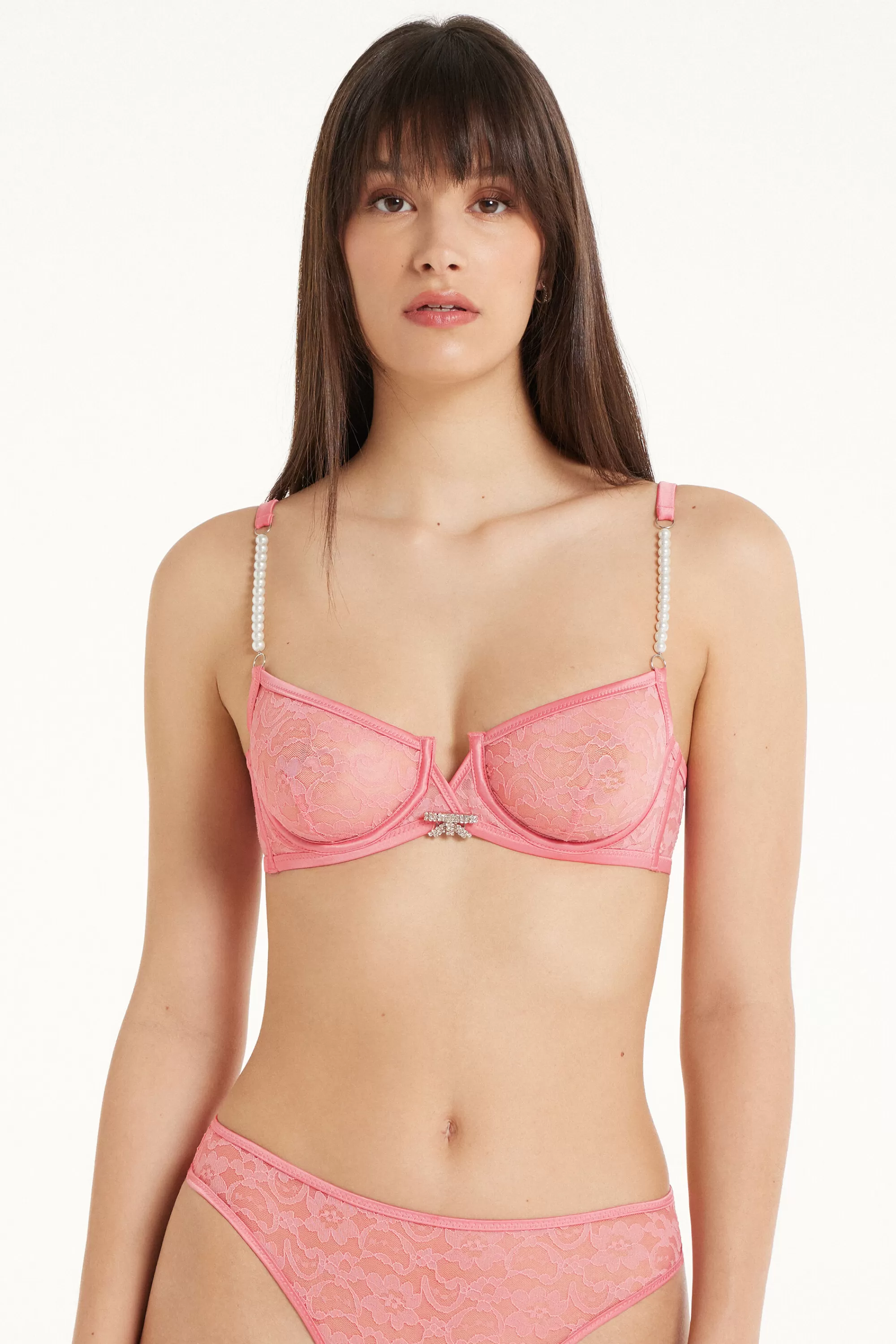 Clearance Reggiseno Balconcino Paris Pearl Pink Lace - Balconcino - Donna | Reggiseni