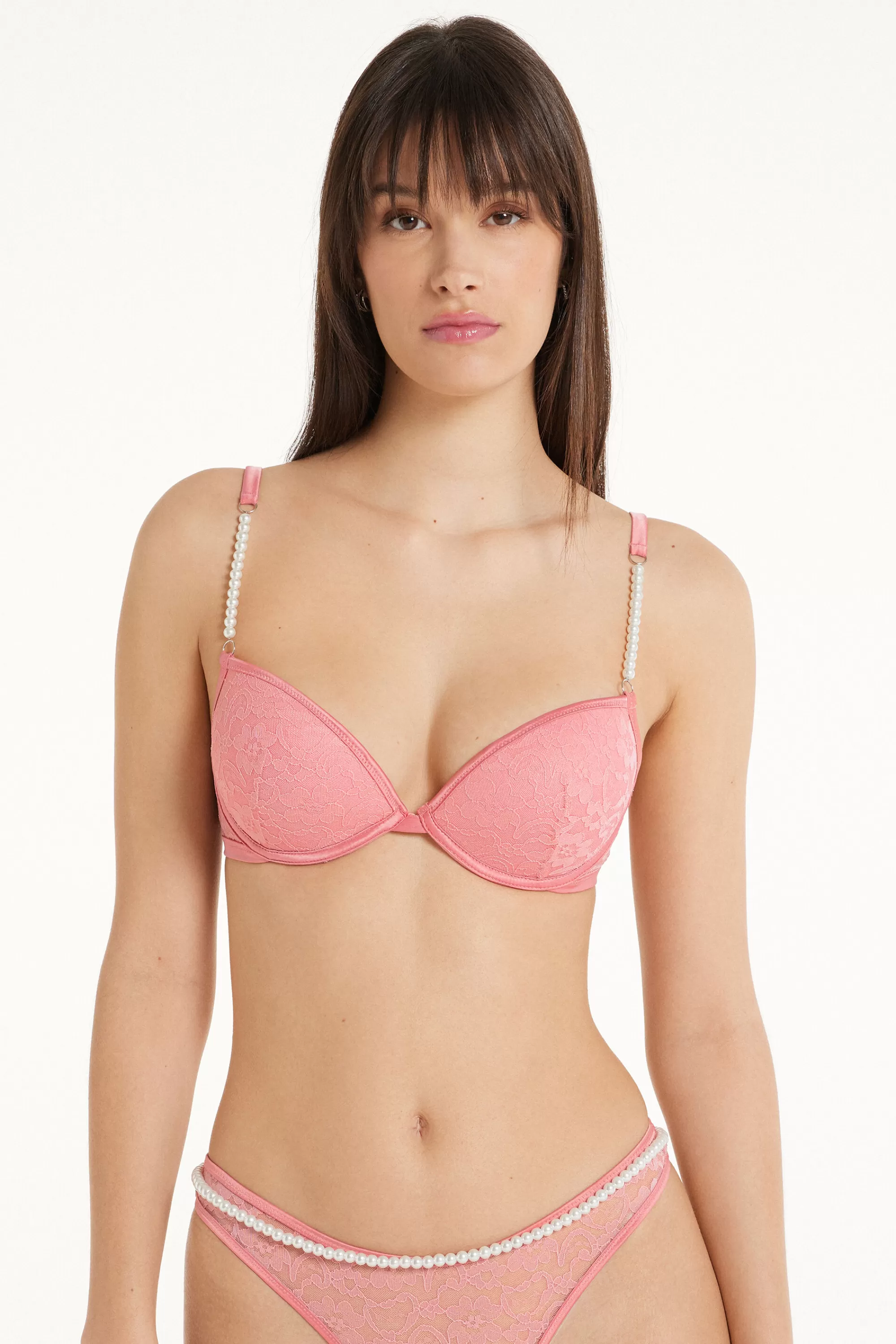 Outlet Reggiseno Push-up Moscow Pearl Pink Lace - Push Up - Donna | Reggiseni