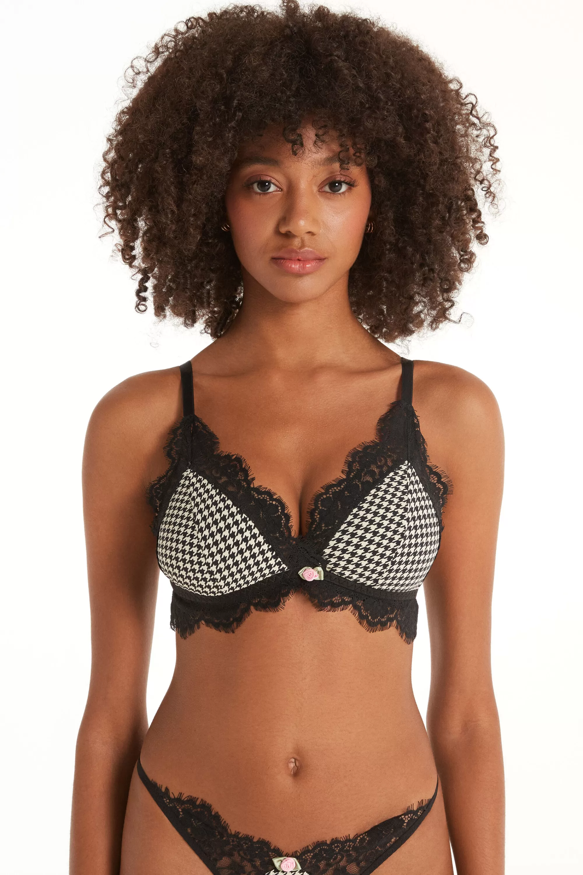 Best Sale Reggiseno Triangolo Havana Roses Pied De Poule - Bralette E Brassiere - Donna | Reggiseni