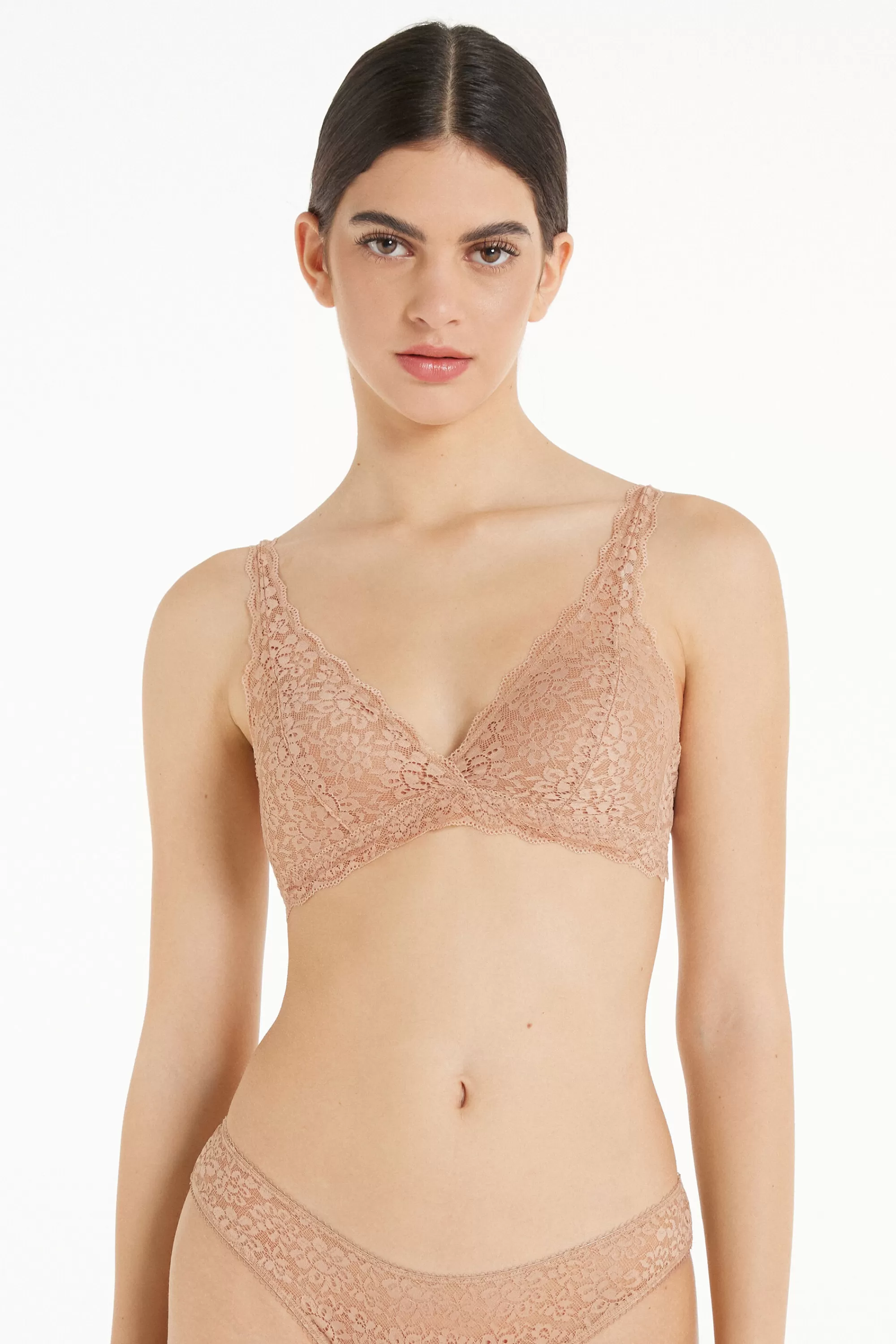 Discount Reggiseno Triangolo In Pizzo Riciclato Havana - Bralette E Brassiere - Donna | Invisibile | Reggiseni