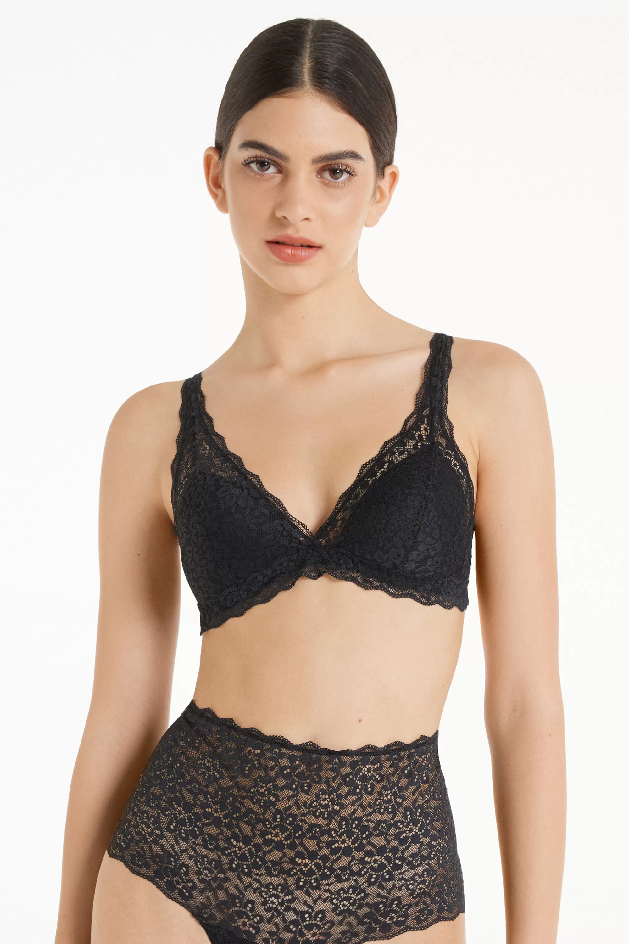 Sale Reggiseno Triangolo In Pizzo Riciclato Havana - Bralette E Brassiere - Donna | Invisibile | Completi intimi