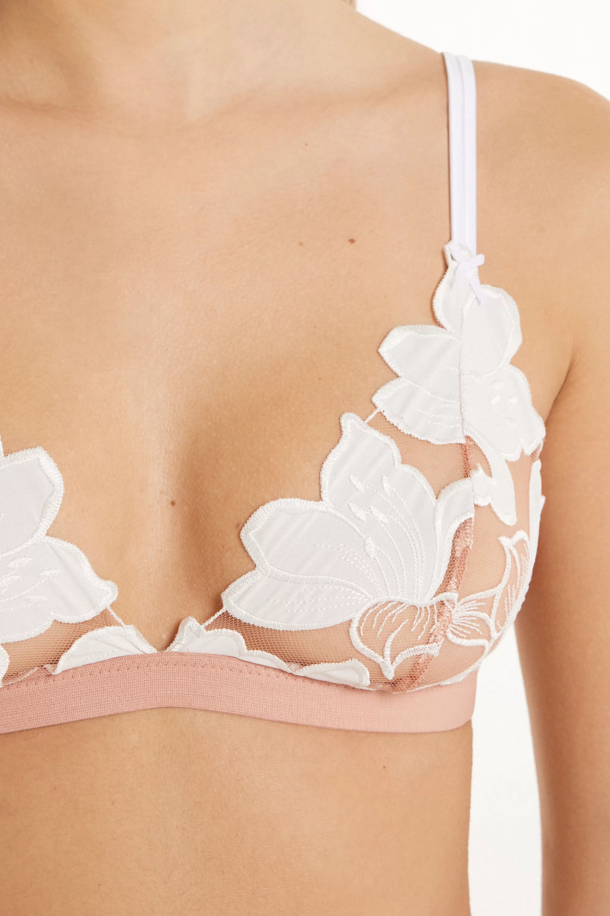 Hot Reggiseno Triangolo Lisbon Golden Princess Lace Timeless Flowers - Triangolo - Donna | Sposa | Completi intimi