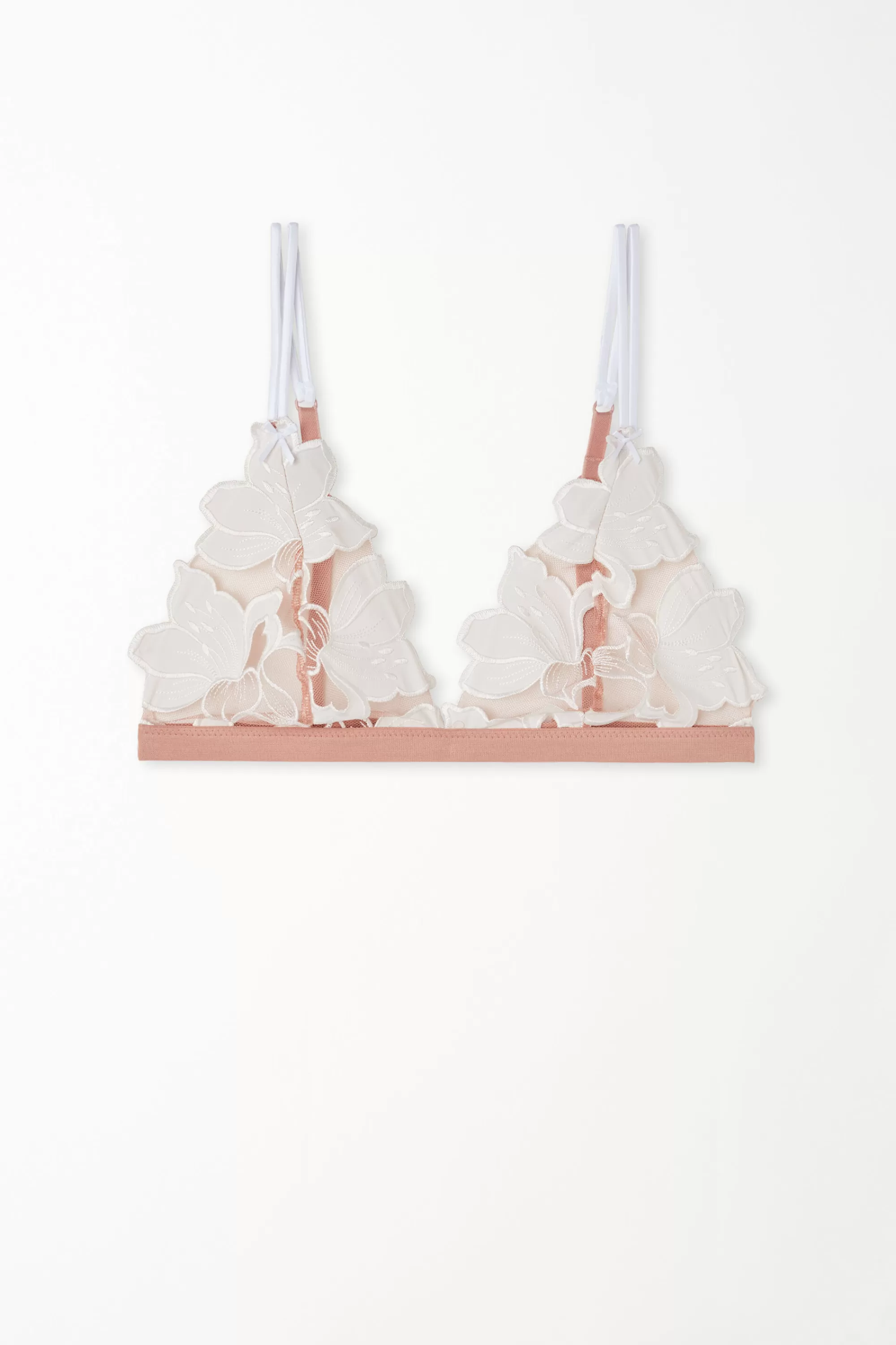 Hot Reggiseno Triangolo Lisbon Golden Princess Lace Timeless Flowers - Triangolo - Donna | Sposa | Completi intimi