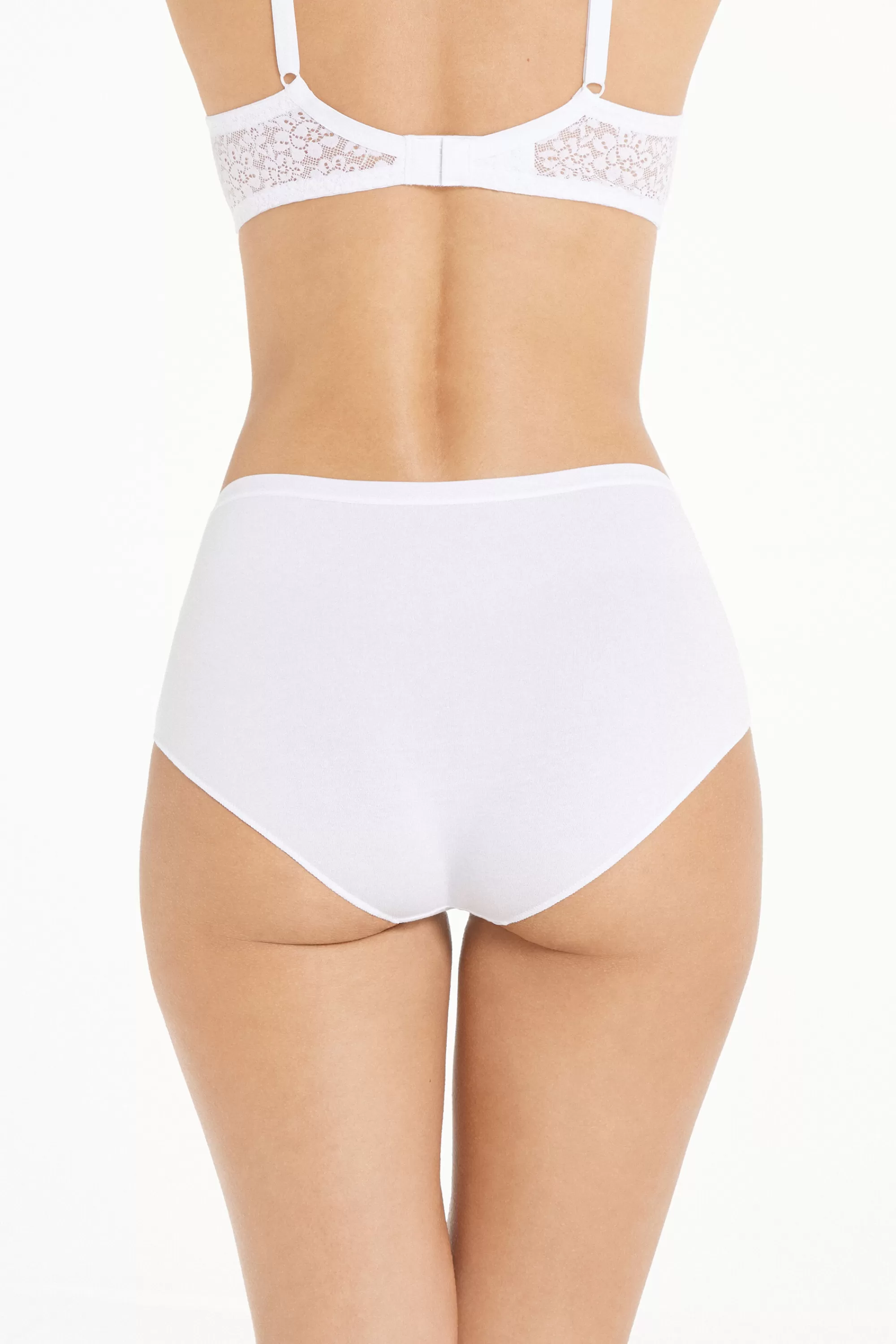Online Slip Alto In Cotone E Pizzo Riciclato - Slip Classico - Donna | Slip | Completi intimi