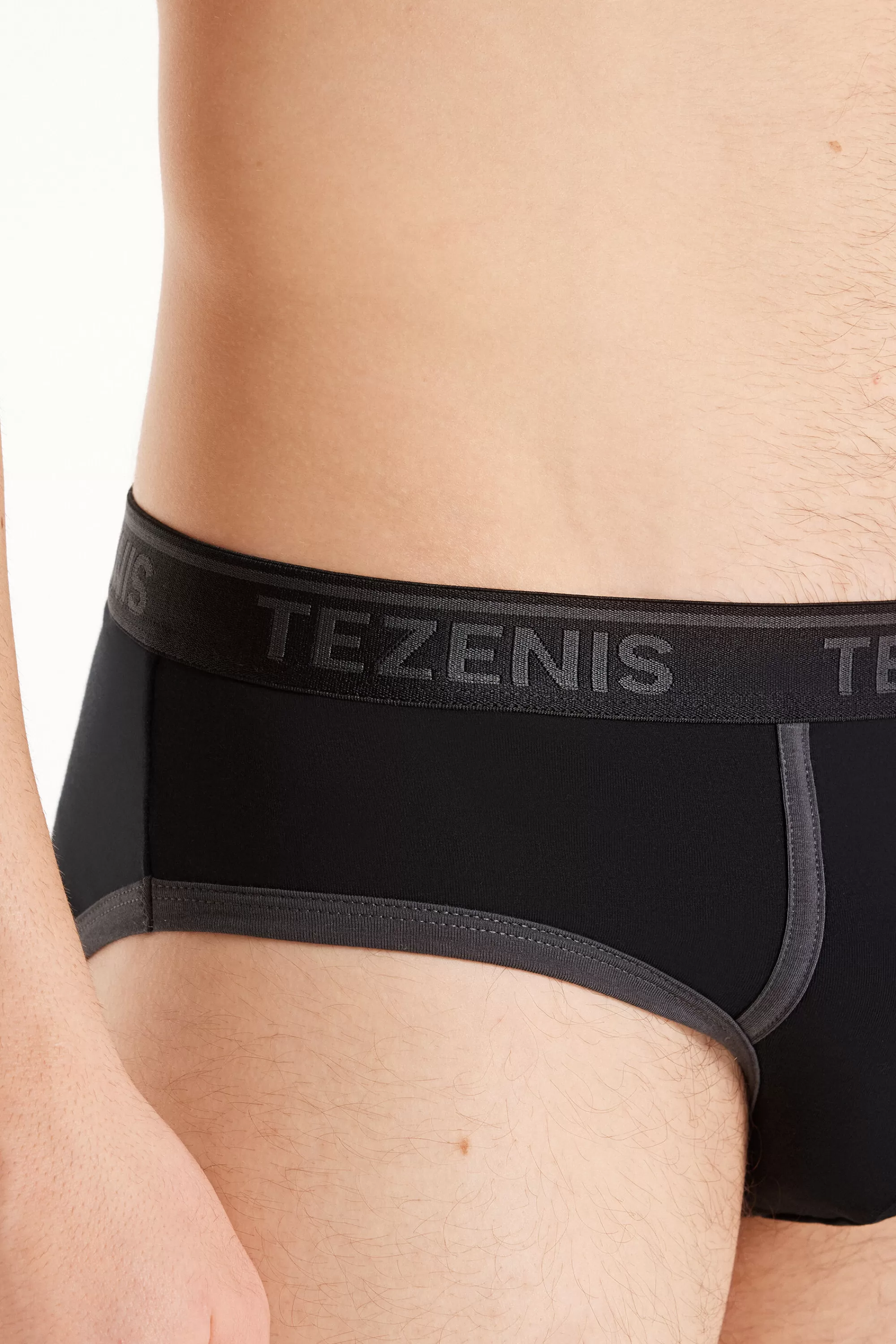 Outlet Slip In Cotone Bordi A Contrasto Con Logo - Slip - Uomo | Slip