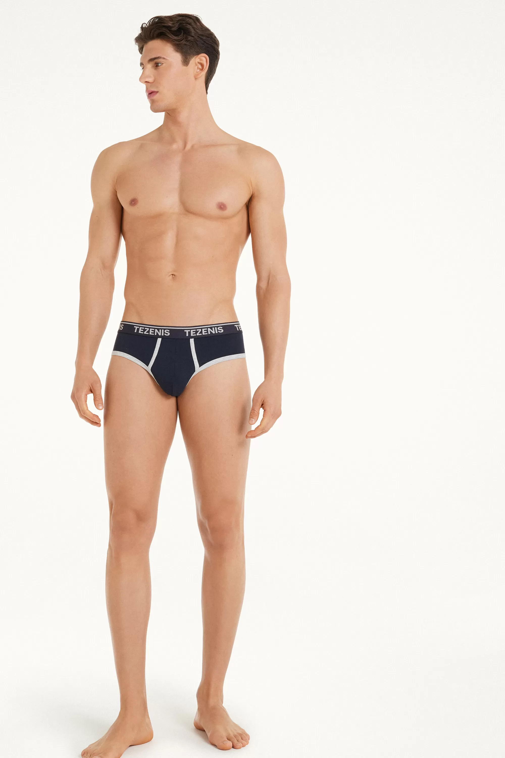 Online Slip In Cotone Bordi A Contrasto Con Logo - Slip - Uomo | Slip
