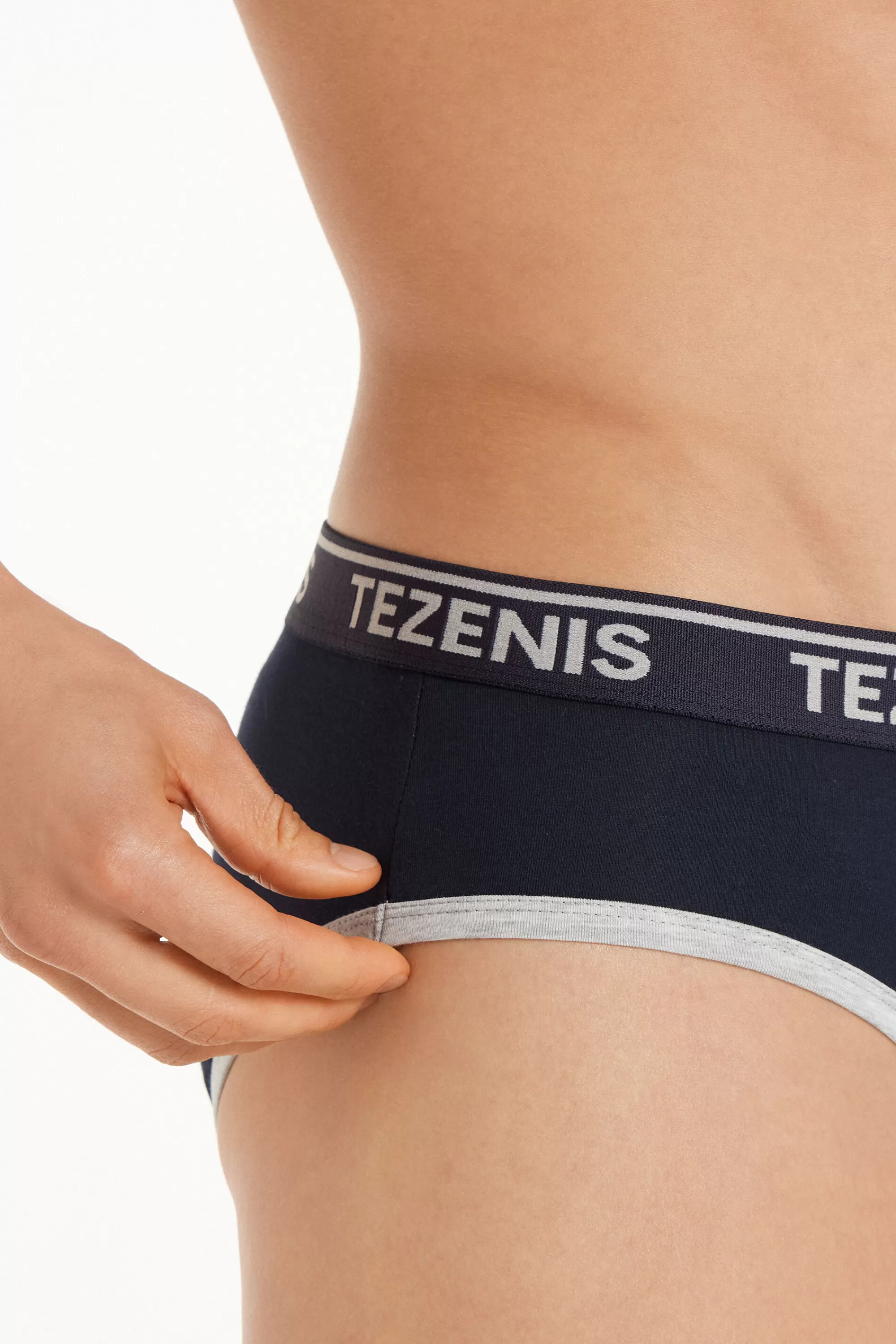 Online Slip In Cotone Bordi A Contrasto Con Logo - Slip - Uomo | Slip