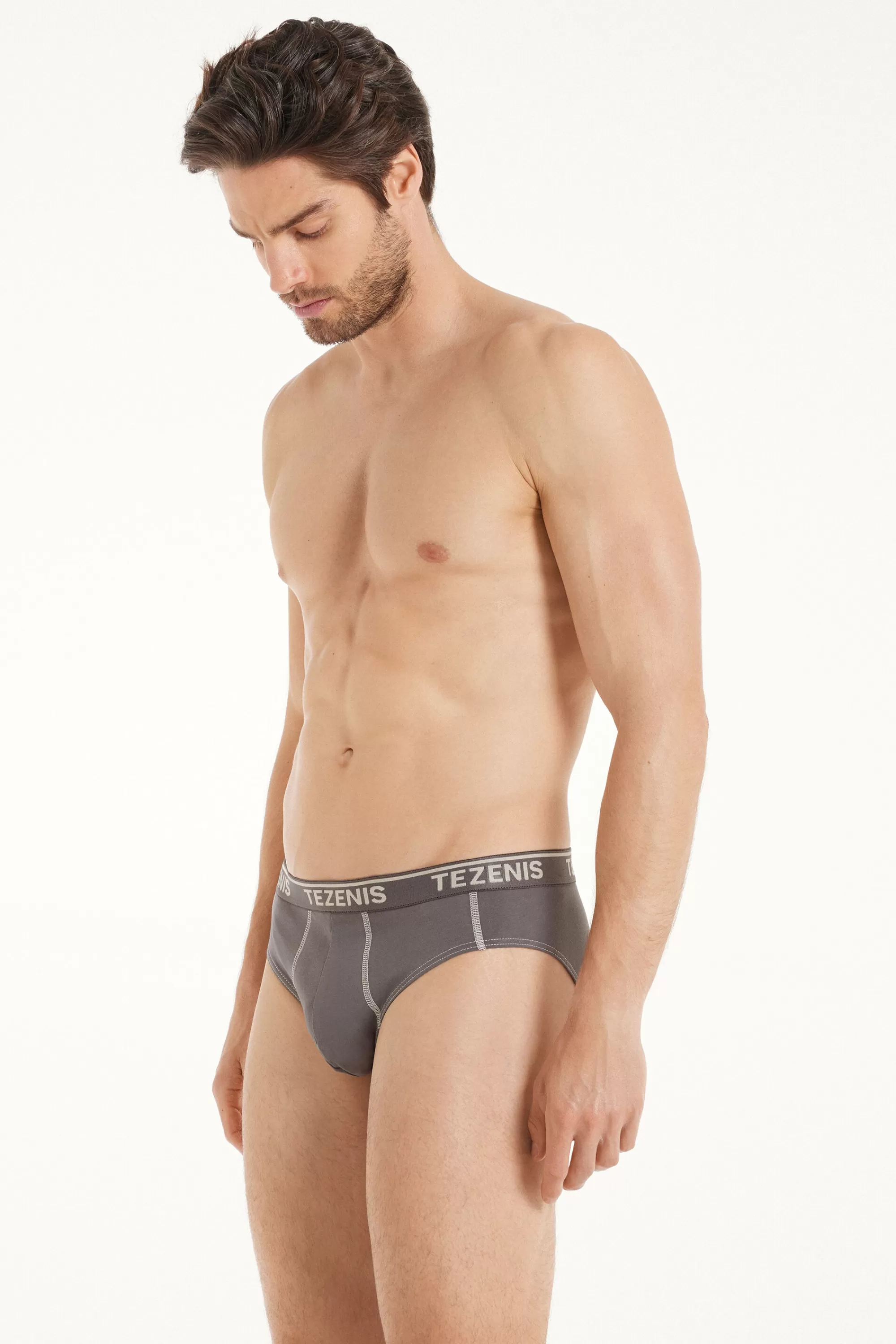 Best Sale Slip In Cotone Cuciture A Contrasto Con Logo - Slip - Uomo | Slip
