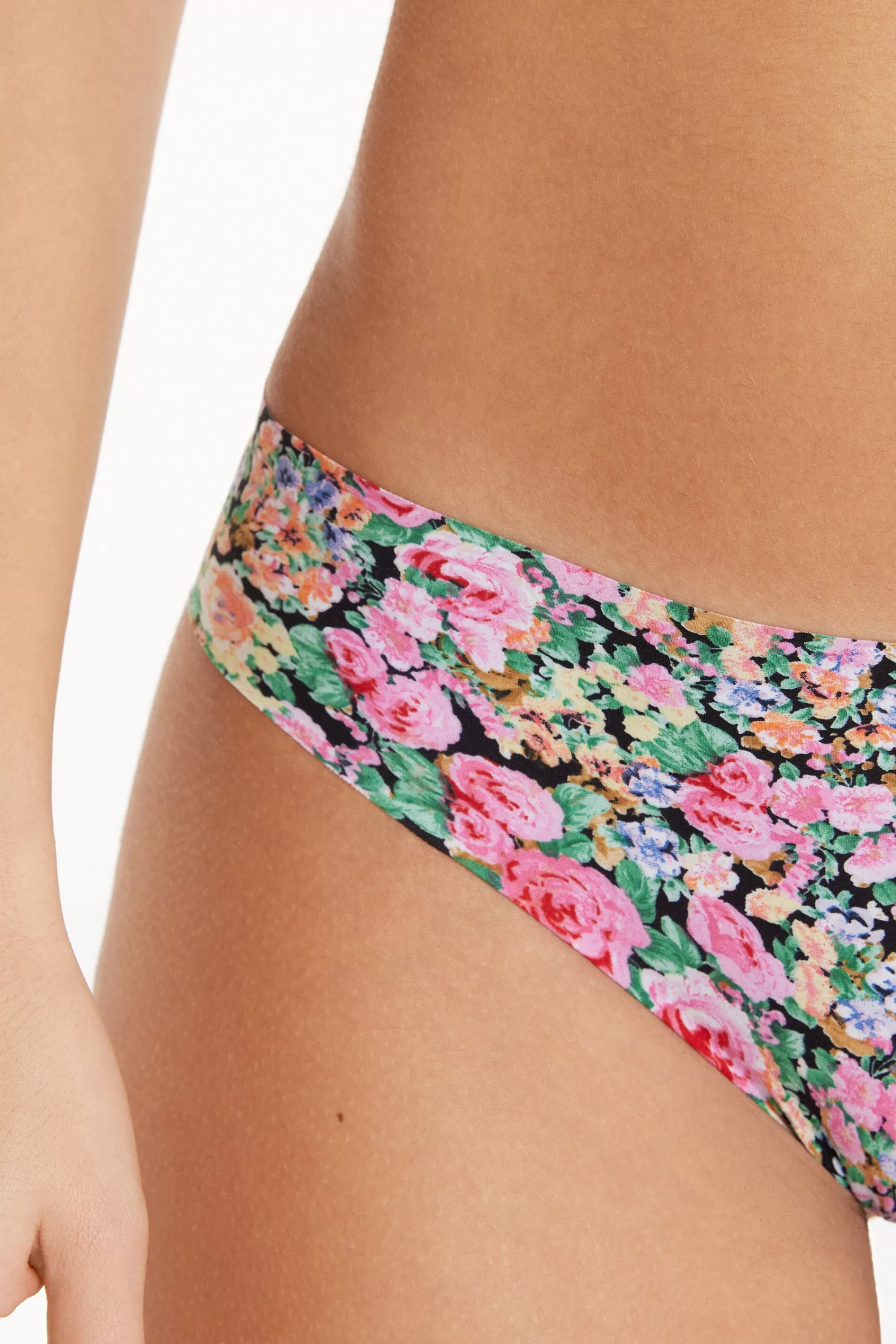 Shop Slip Taglio Vivo In Microfibra Stampata - Slip Classico - Donna | Completi intimi | Slip