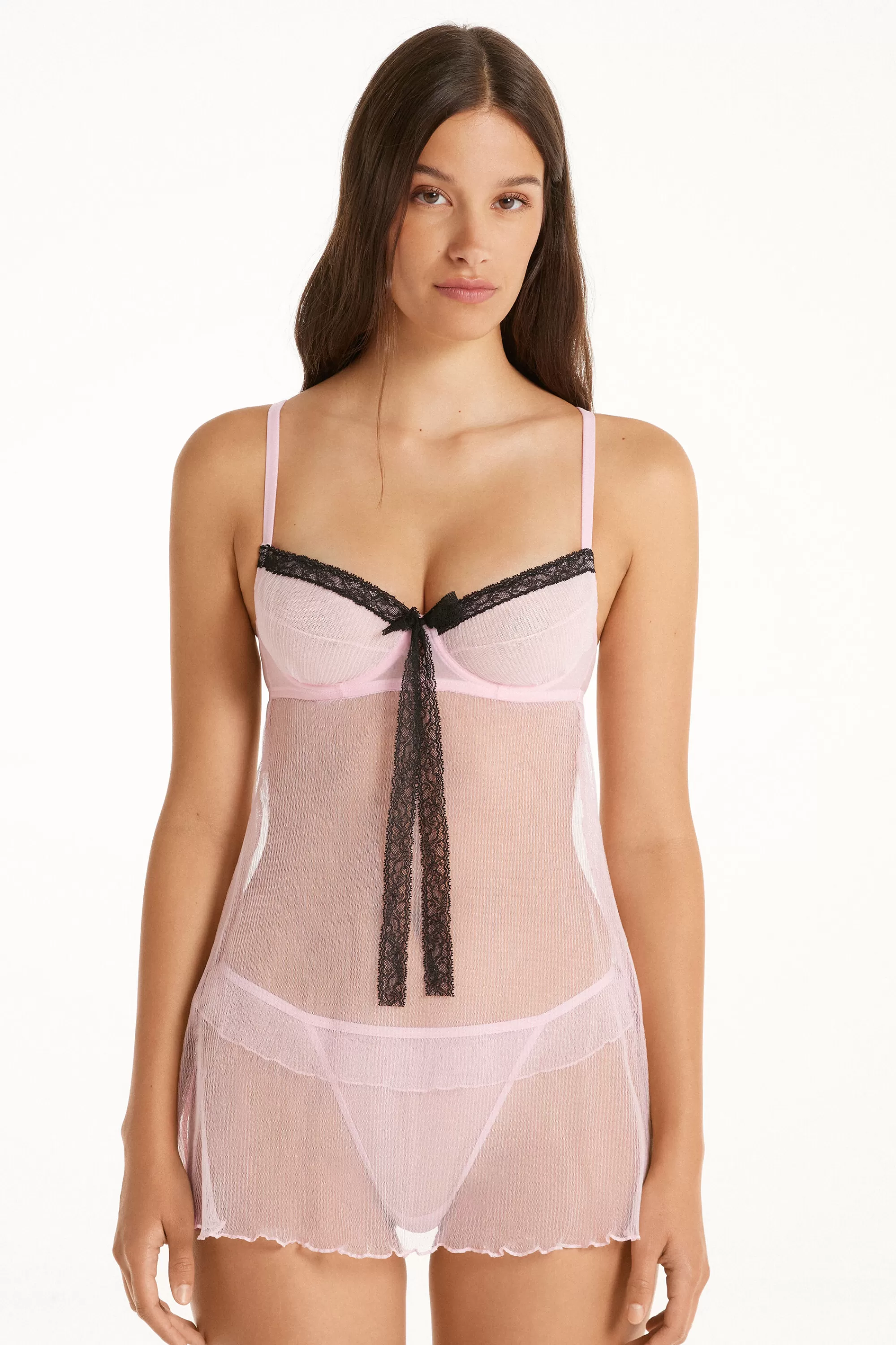 Cheap Sottoveste Con Spalline Sottili E Coppa Balconcino Romantic Plissé - Sottovesti - Donna | Lingerie