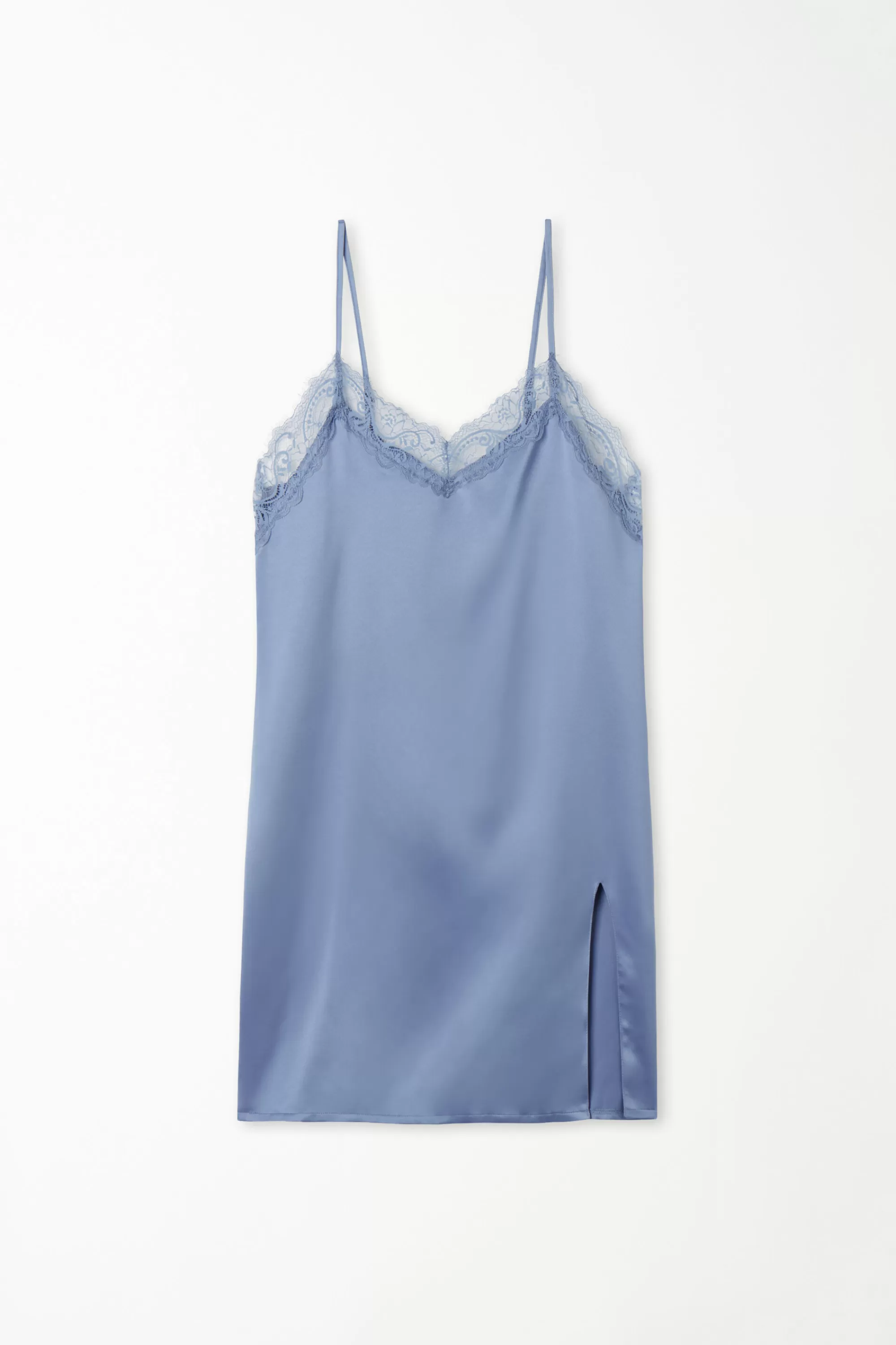 Cheap Sottoveste Con Spalline Sottili In Raso E Pizzo Con Spacco - Sottovesti - Donna | Lingerie