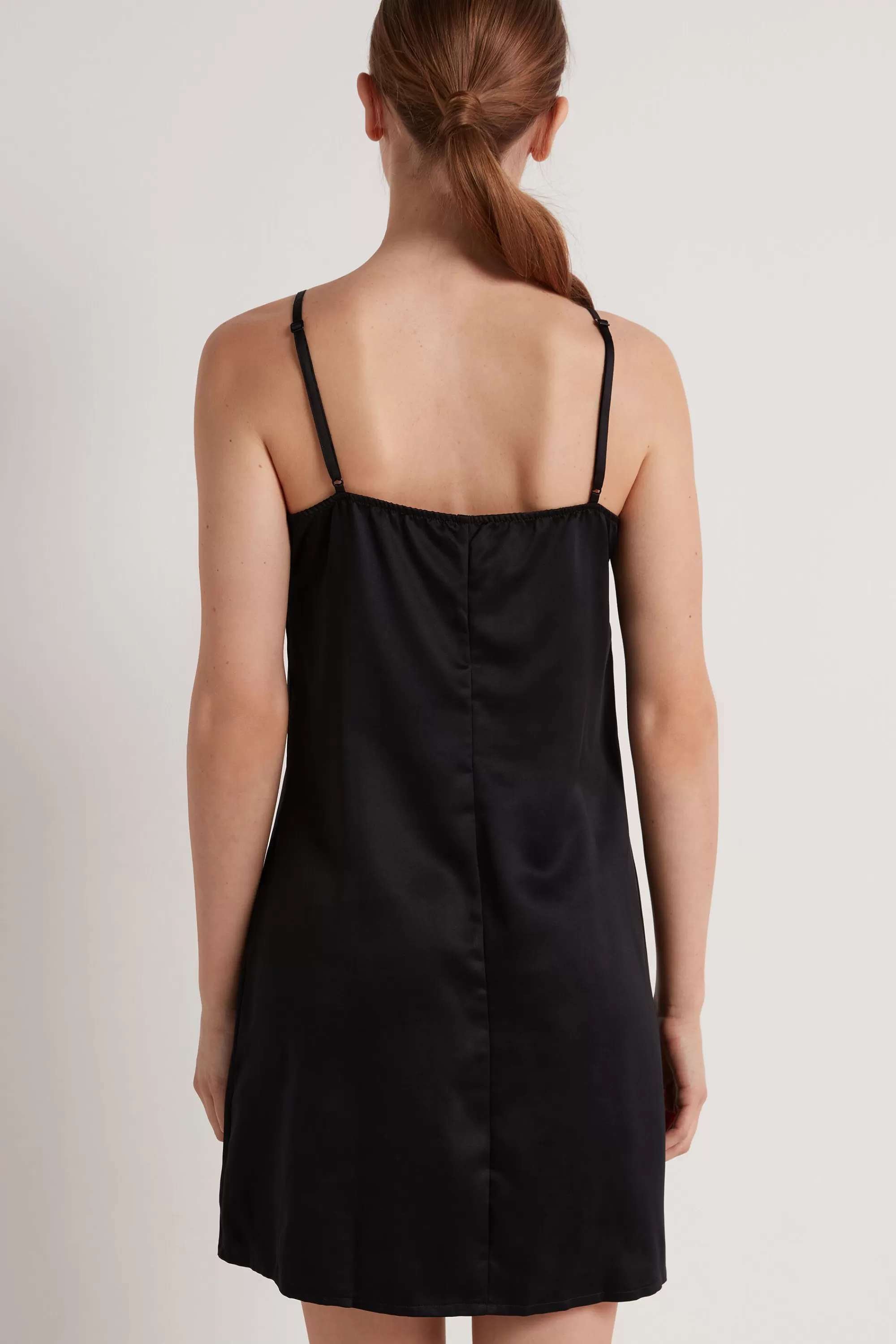 Outlet Sottoveste In Raso Con Spacco E Pizzo - Sottovesti - Donna | Lingerie