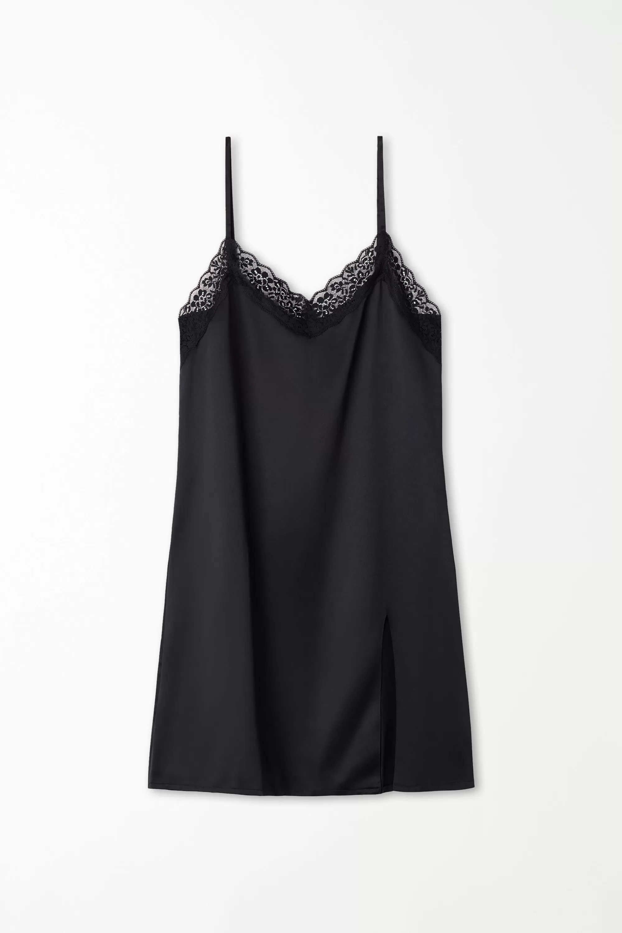 Outlet Sottoveste In Raso Con Spacco E Pizzo - Sottovesti - Donna | Lingerie