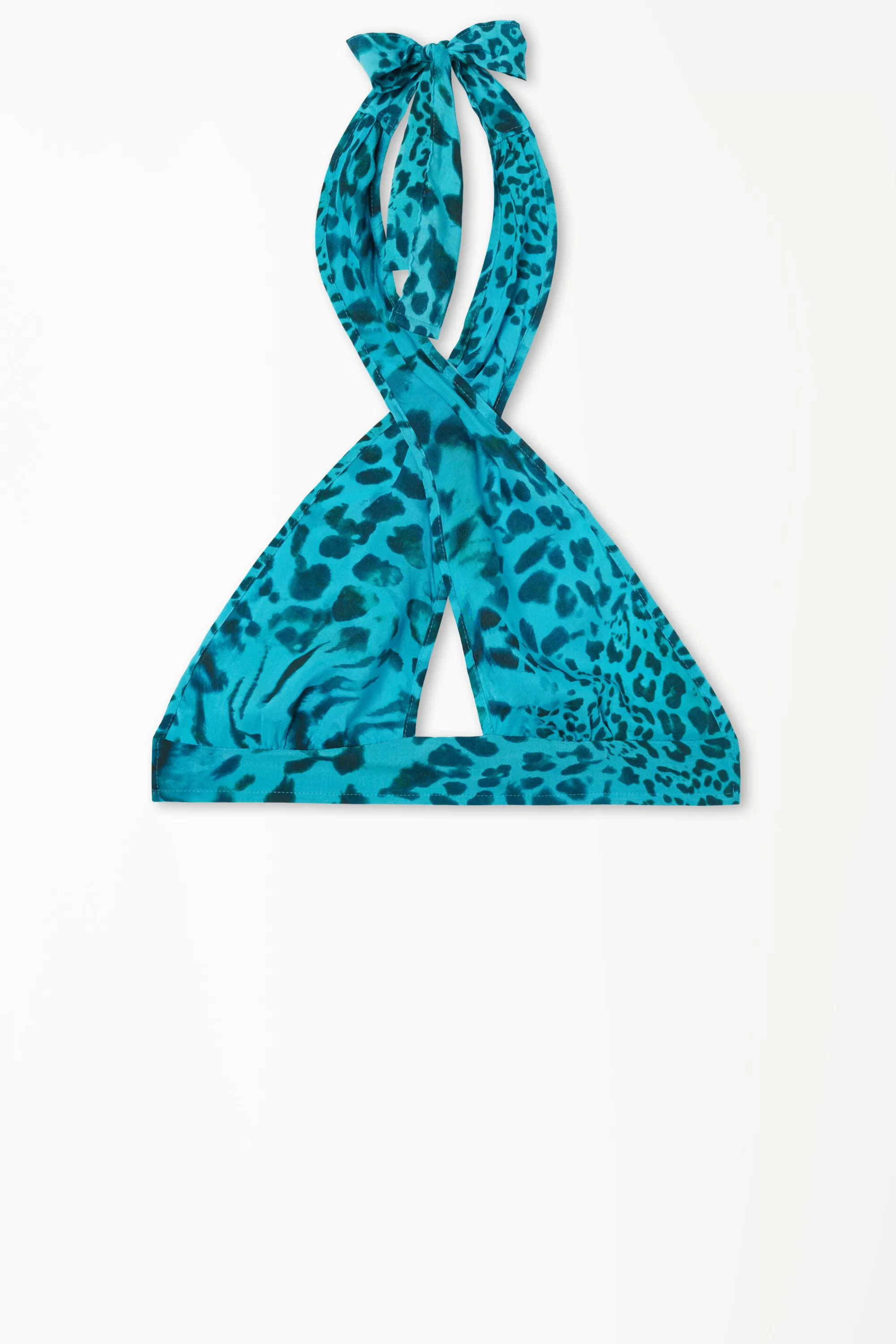 New Top Corto Con Fasce A Triangolo In Tela Viscosa - Canotte E Top - Donna | Canotte e Top