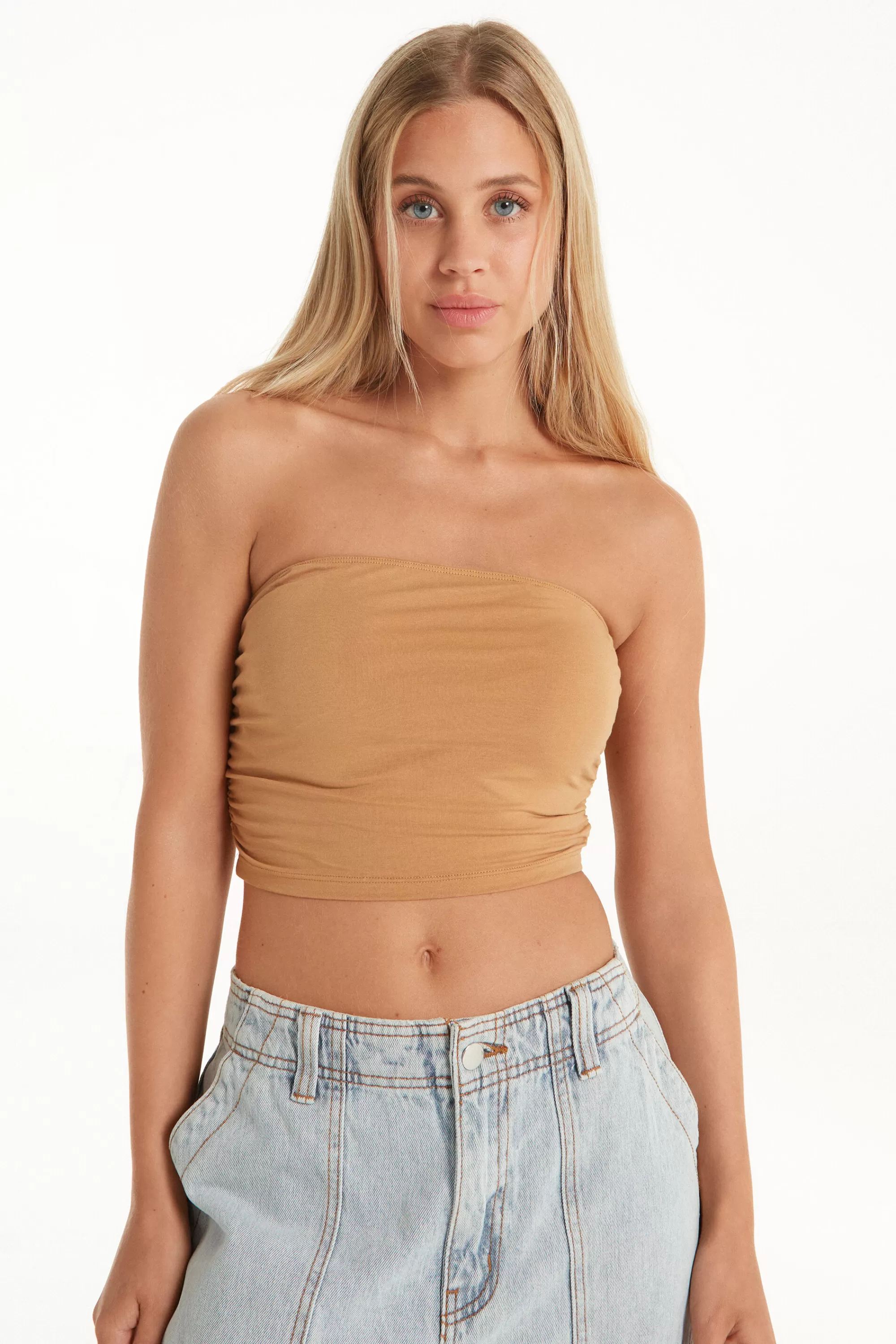 Store Top Corto Fascia In Cotone - Canotte E Top - Donna | Canotte e Top