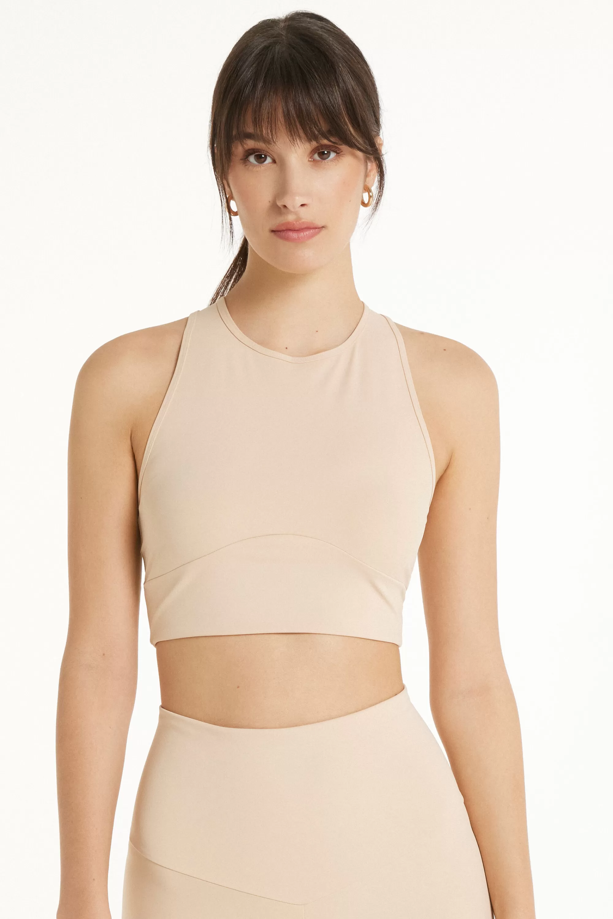 Cheap Top Corto Senza Maniche In Microfibra - Canotte E Top - Donna | Top e T-shirt | Collezione Fitness