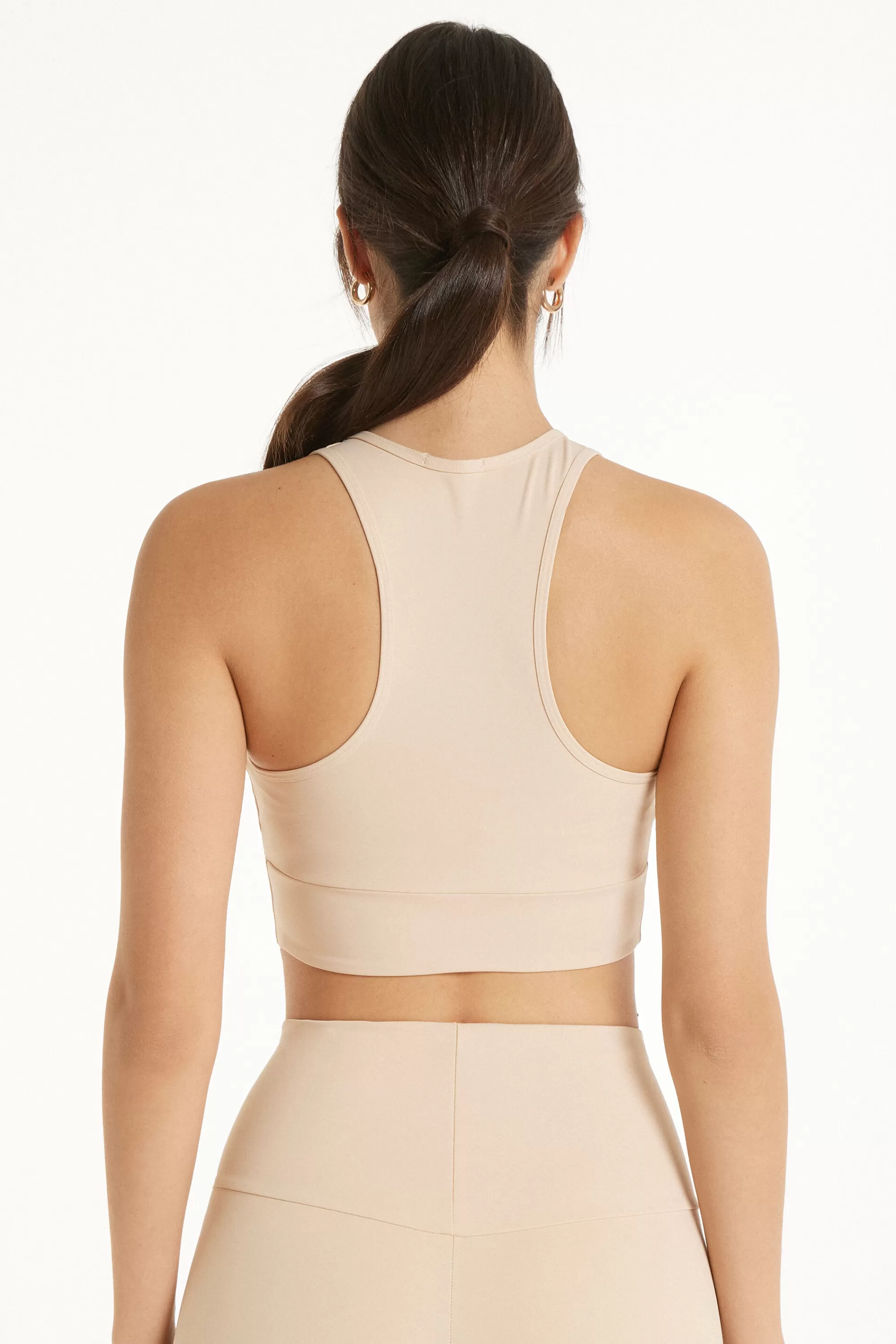 Cheap Top Corto Senza Maniche In Microfibra - Canotte E Top - Donna | Top e T-shirt | Collezione Fitness