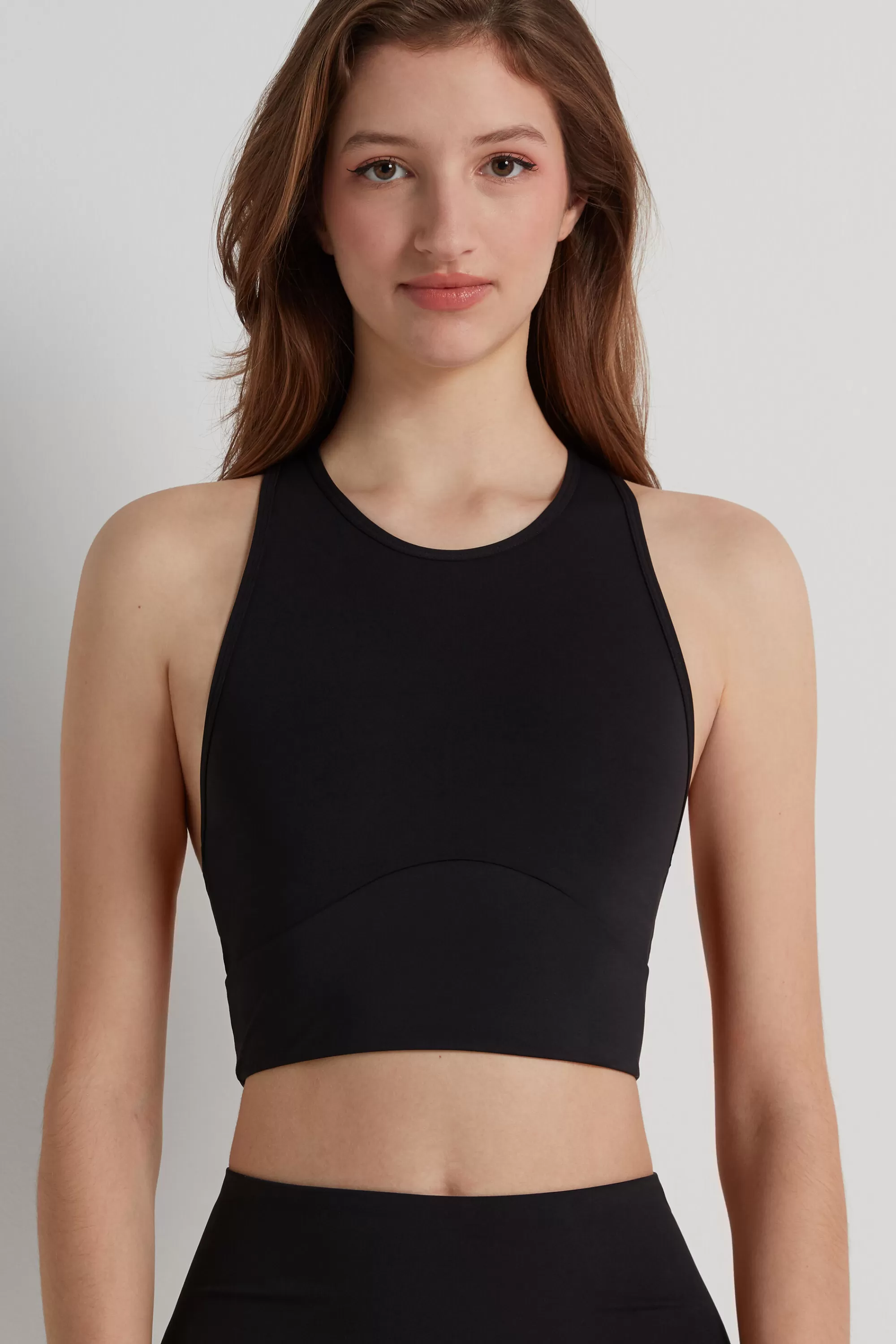 Hot Top Corto Senza Maniche In Microfibra - Canotte E Top - Donna | Top e T-shirt | Collezione Fitness