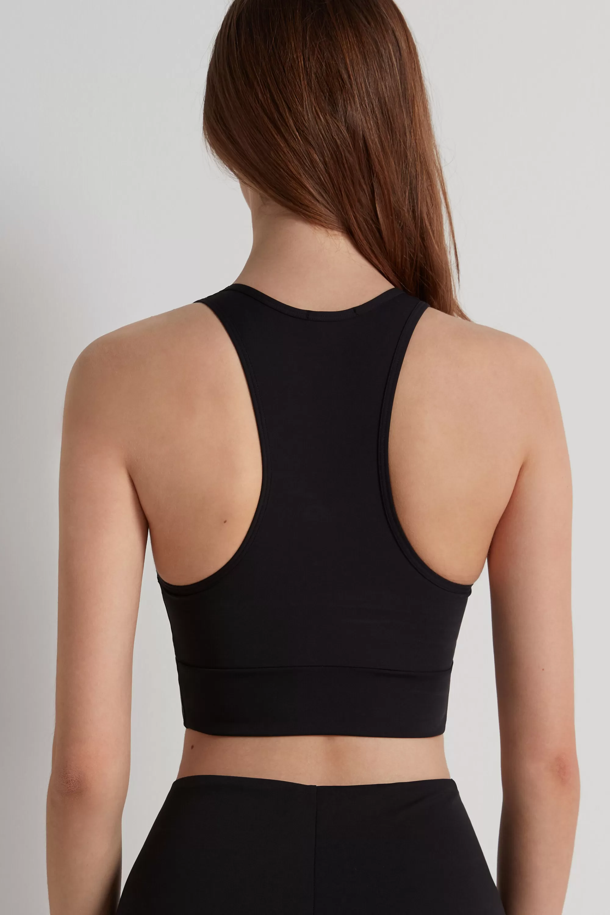 Hot Top Corto Senza Maniche In Microfibra - Canotte E Top - Donna | Top e T-shirt | Collezione Fitness