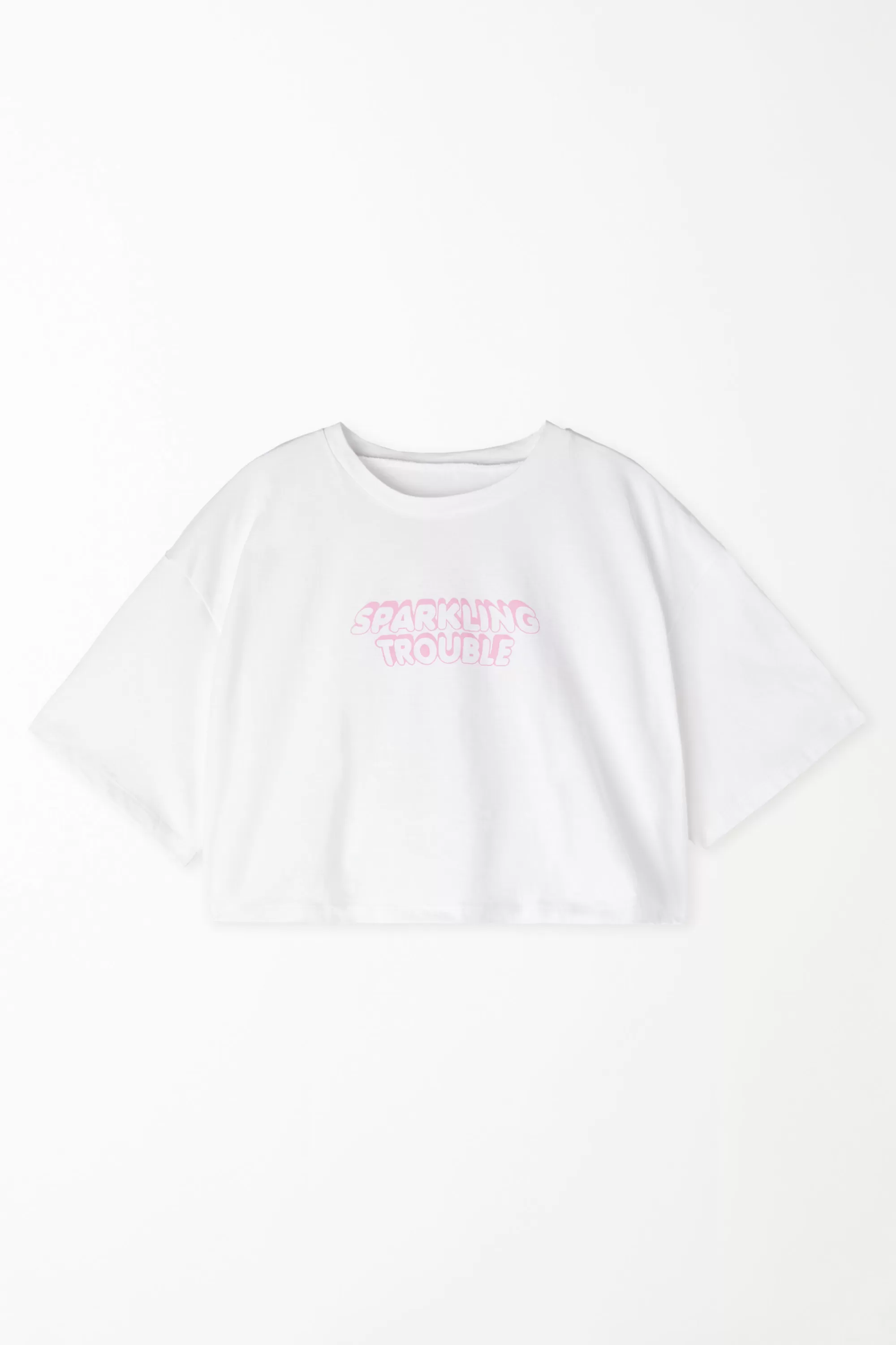 Clearance T-Shirt Corta Boxy Girocollo In Cotone - Magliette Maniche Corte - Donna | Magliette maniche corte