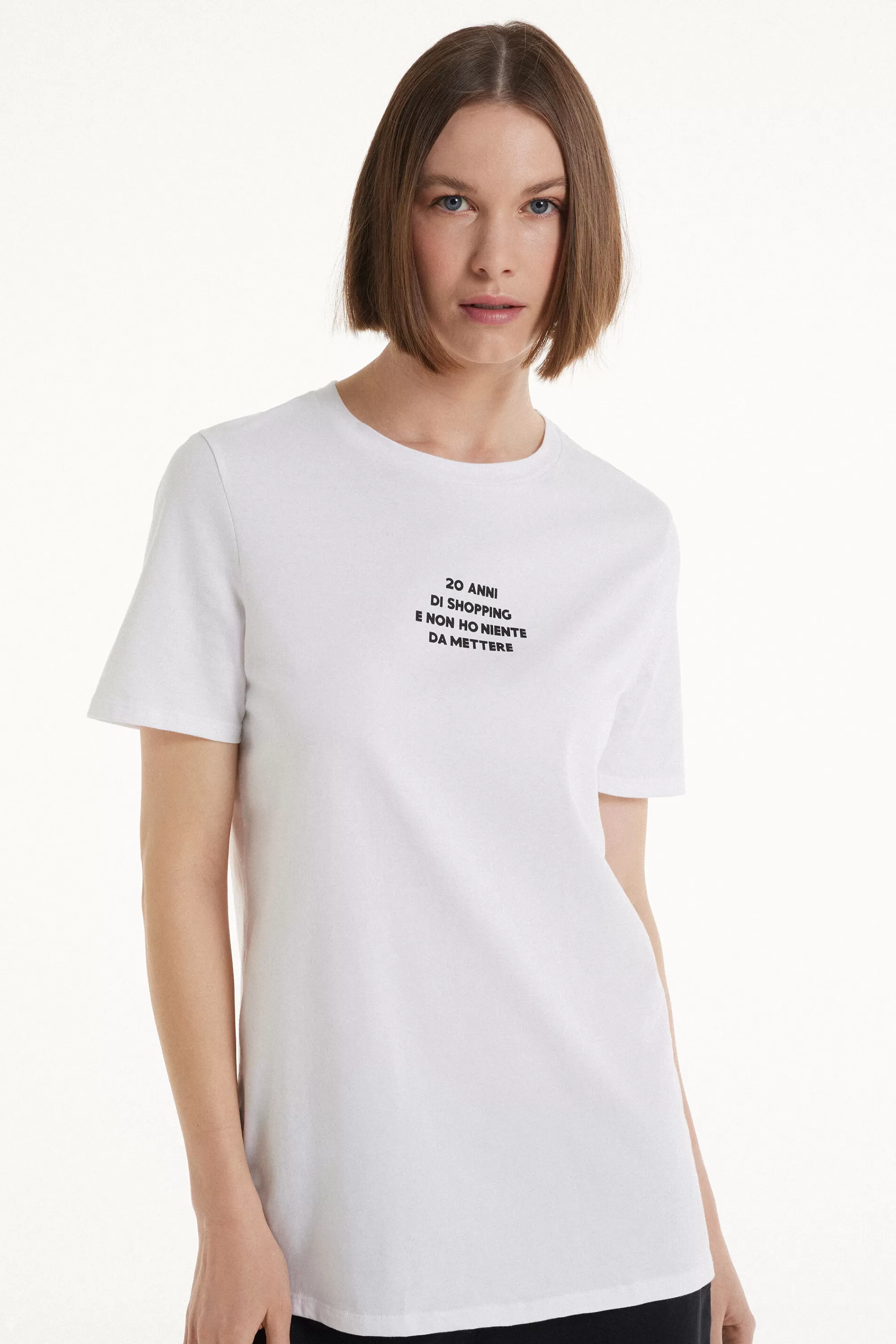 Cheap T-Shirt Cotone Con Stampa - Magliette Maniche Corte - Donna | Magliette maniche corte