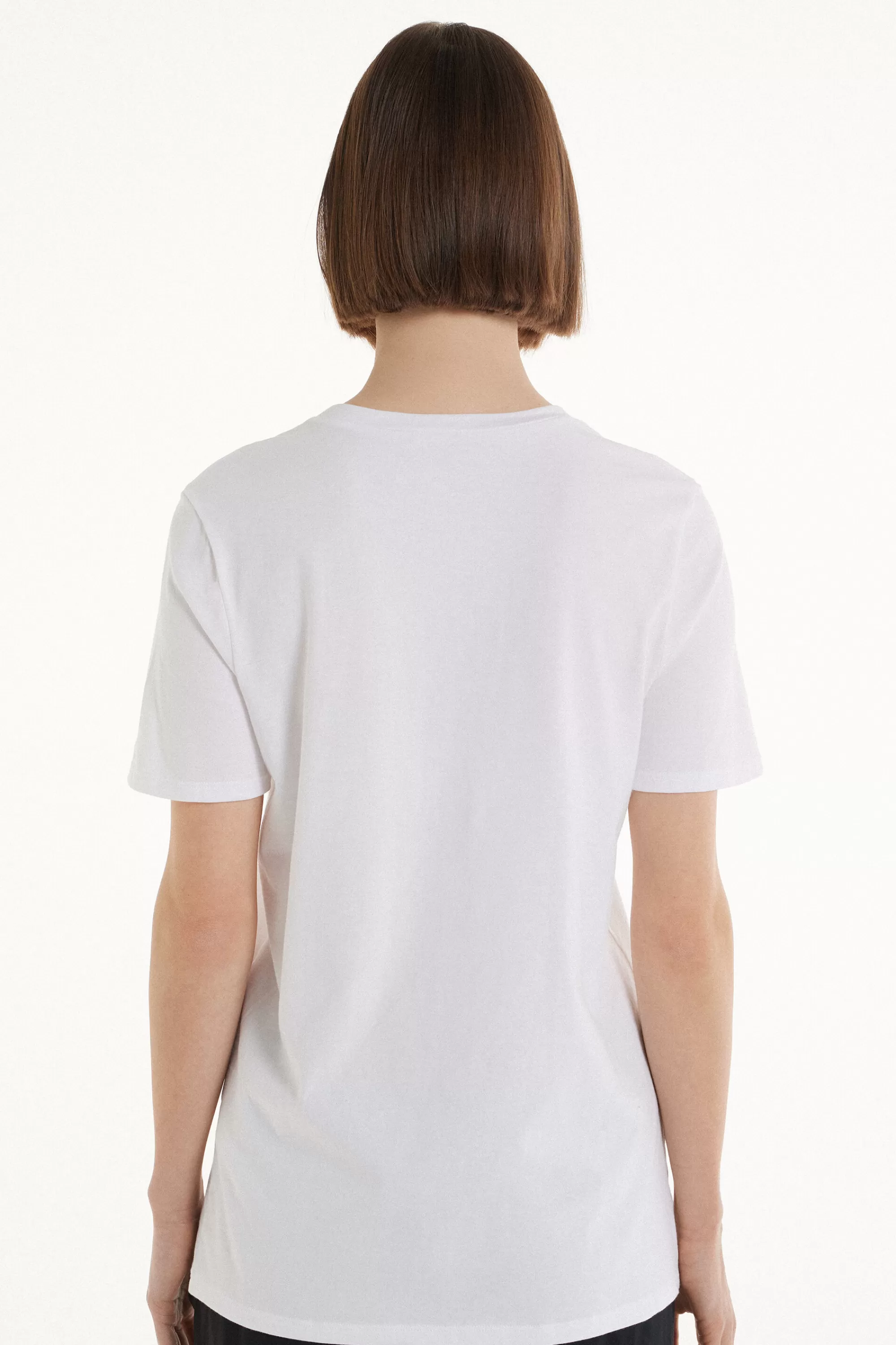 Cheap T-Shirt Cotone Con Stampa - Magliette Maniche Corte - Donna | Magliette maniche corte