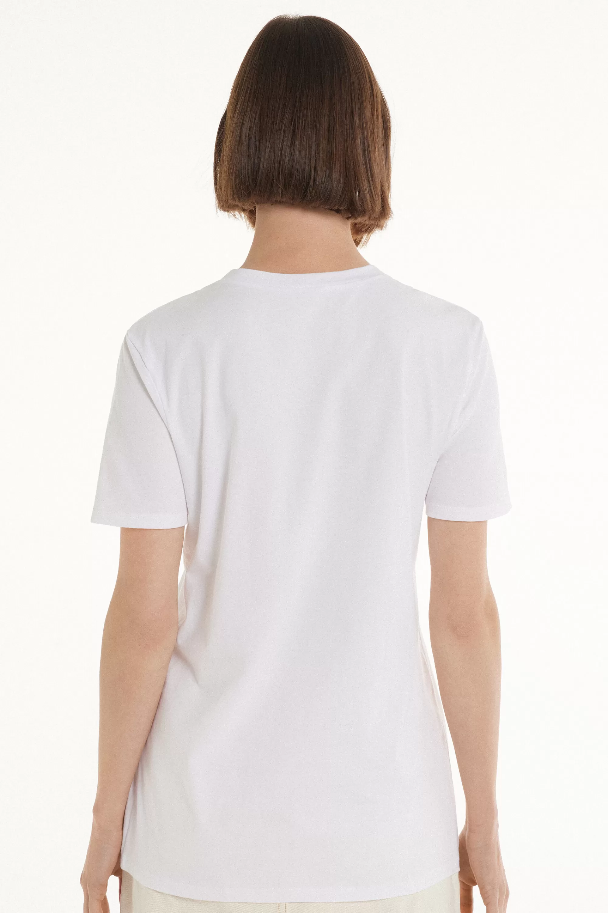Cheap T-Shirt Cotone Con Stampa - Magliette Maniche Corte - Donna | Magliette maniche corte