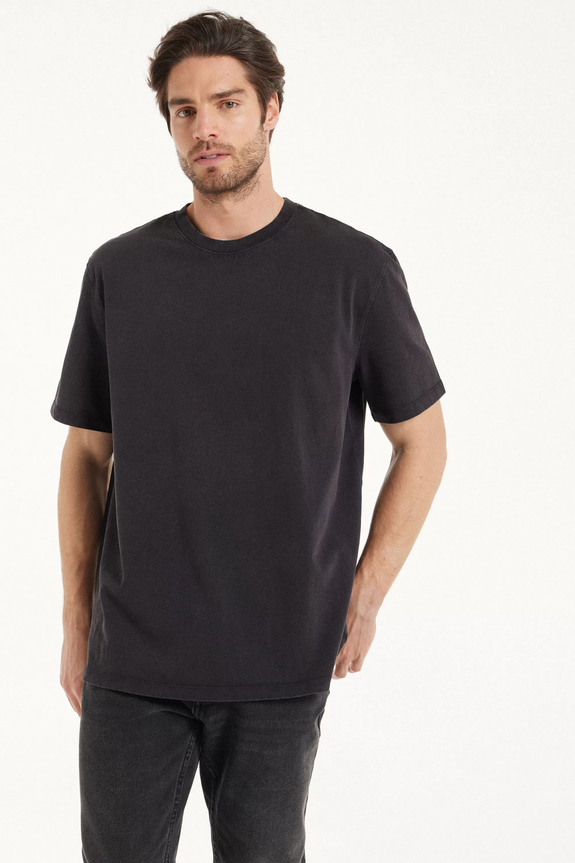 Store T-Shirt Girocollo In Cotone Delavé - T-shirt E Magliette - Uomo | T-shirt e Magliette