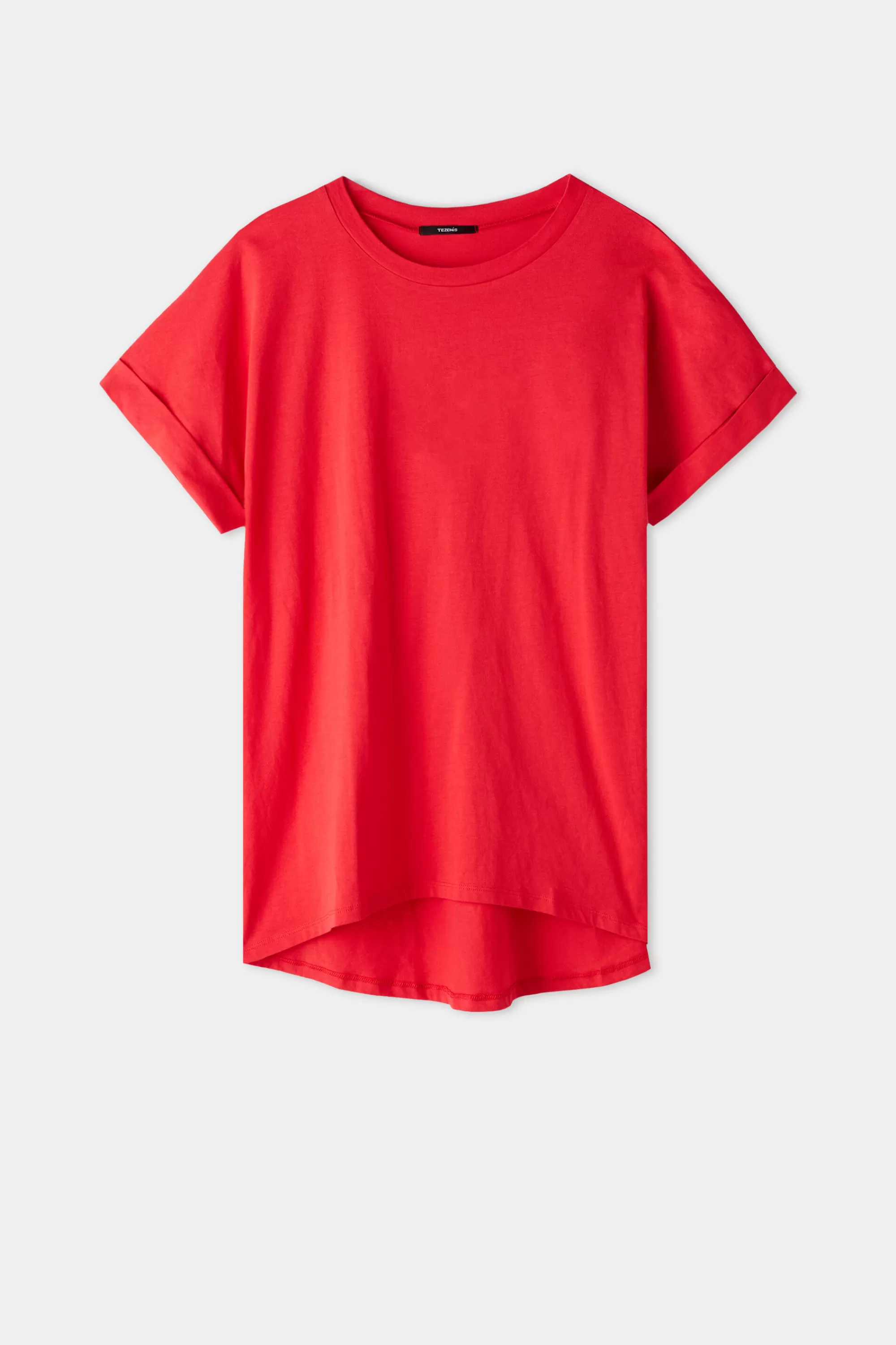 Discount T-Shirt In Cotone Con Risvolto Kimono - Magliette Maniche Corte - Donna | Top e T-shirt | Magliette maniche corte