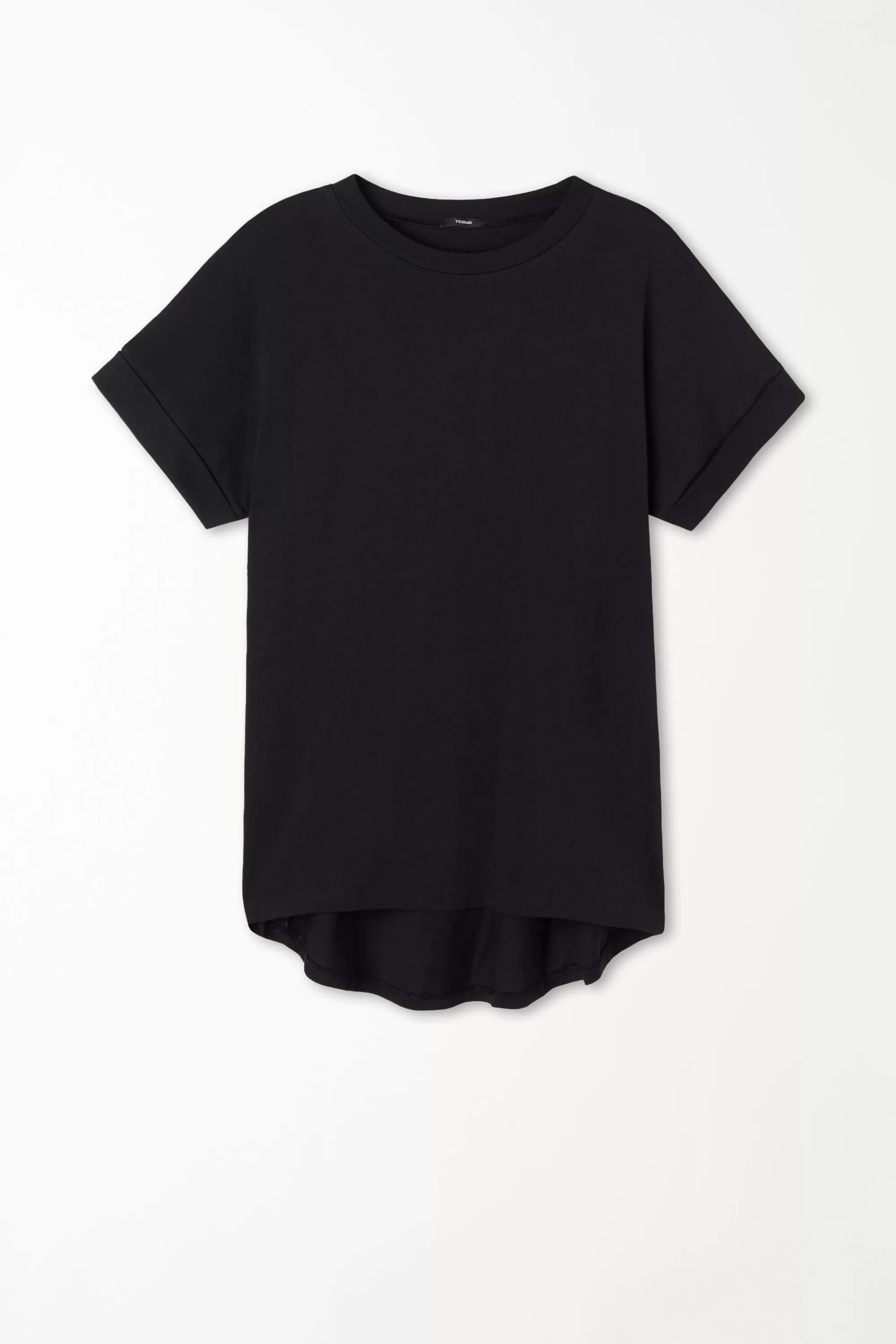 Best T-Shirt In Cotone Con Risvolto Kimono - Magliette Maniche Corte - Donna | Top e T-shirt | Magliette maniche corte