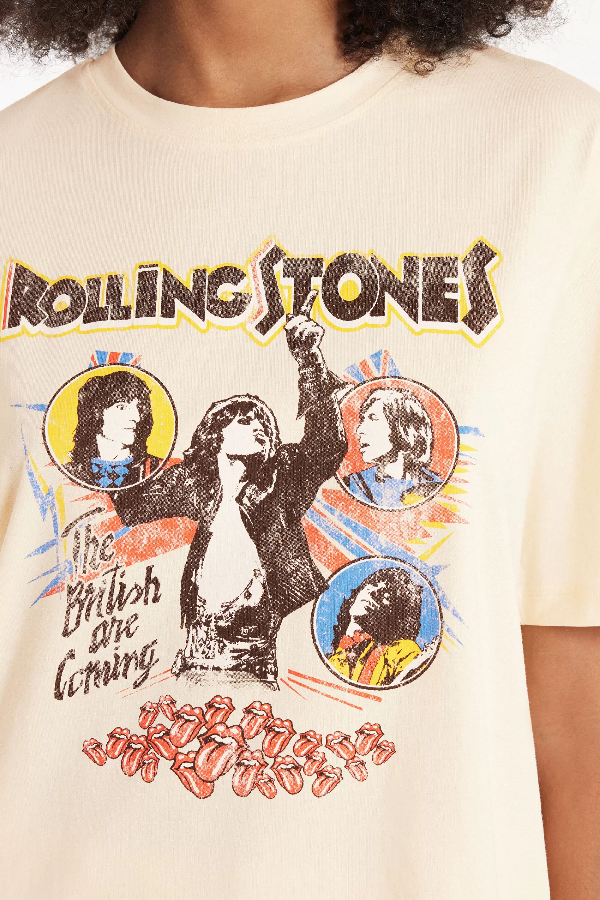 Hot T-Shirt In Cotone Con Stampa Rolling Stones Unisex - Magliette Maniche Corte - Donna | Magliette maniche corte