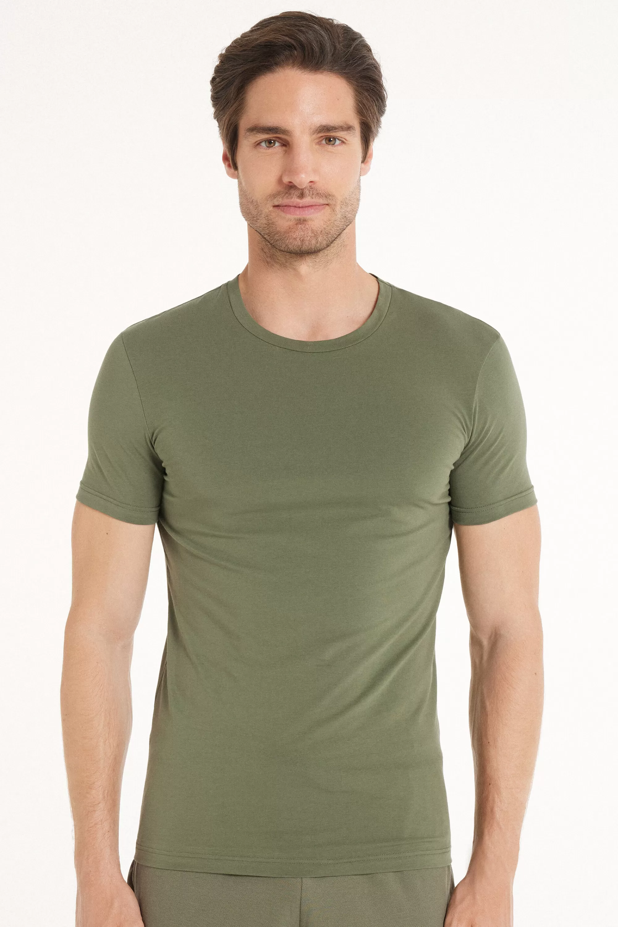 Discount T-Shirt In Cotone Elasticizzato - T-shirt E Magliette - Uomo | T-shirt e Magliette