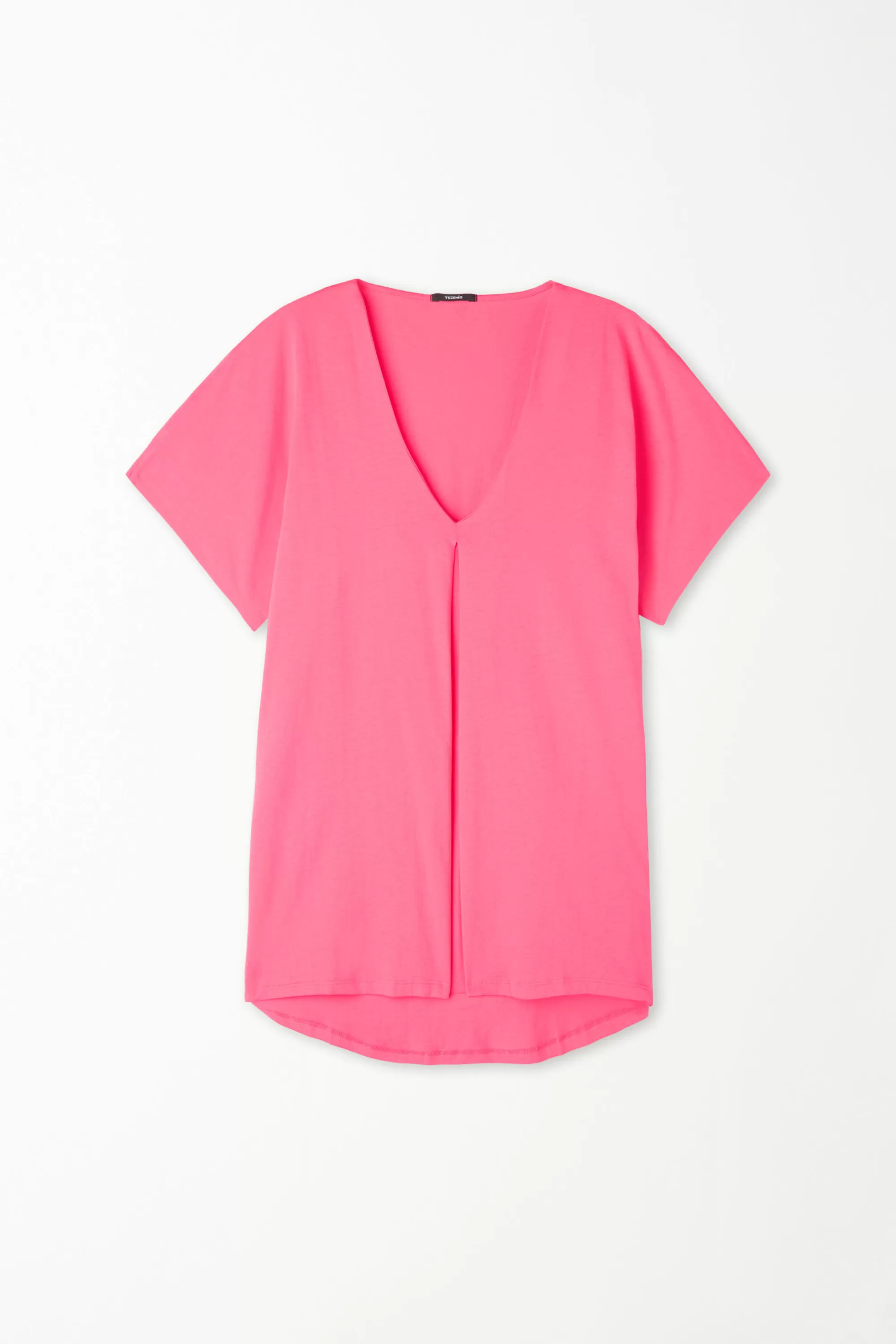 Outlet T-Shirt Scollo A V Con Pince In Cotone - Magliette Maniche Corte - Donna | Magliette maniche corte