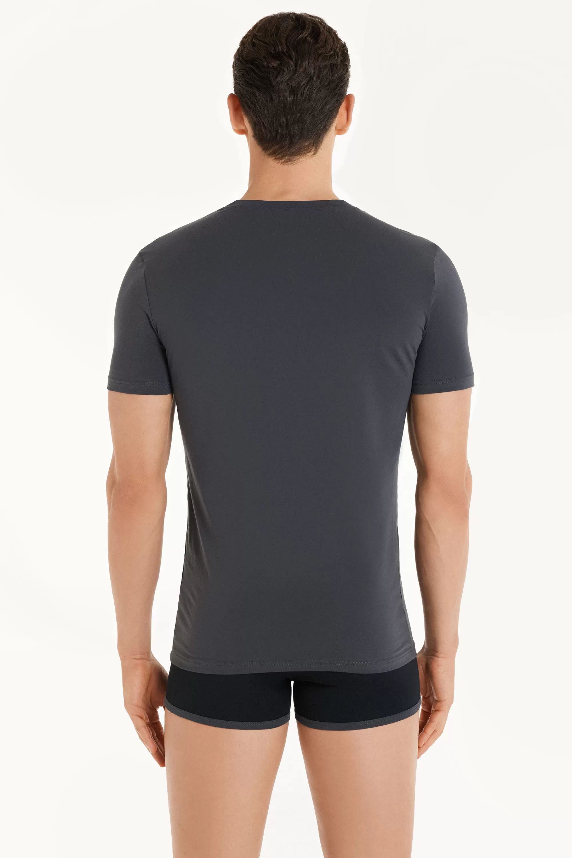Flash Sale T-shirt Scollo A V In Cotone Elasticizzato - T-shirt E Magliette - Uomo | T-shirt e Magliette