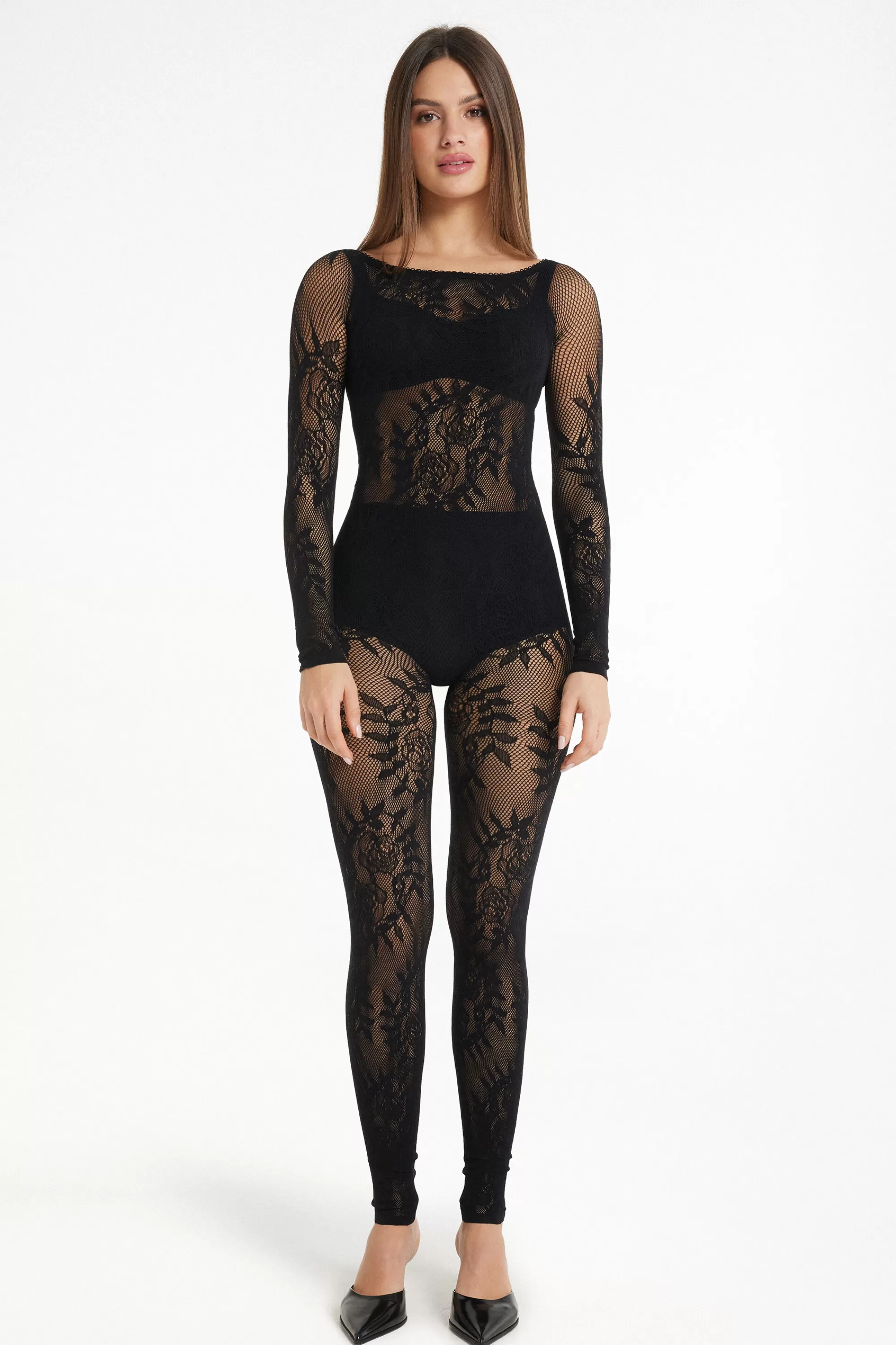 Clearance Tuta Lunga In Pizzo Senza Cuciture - Vestiti E Tute - Donna | Vestiti e Tute