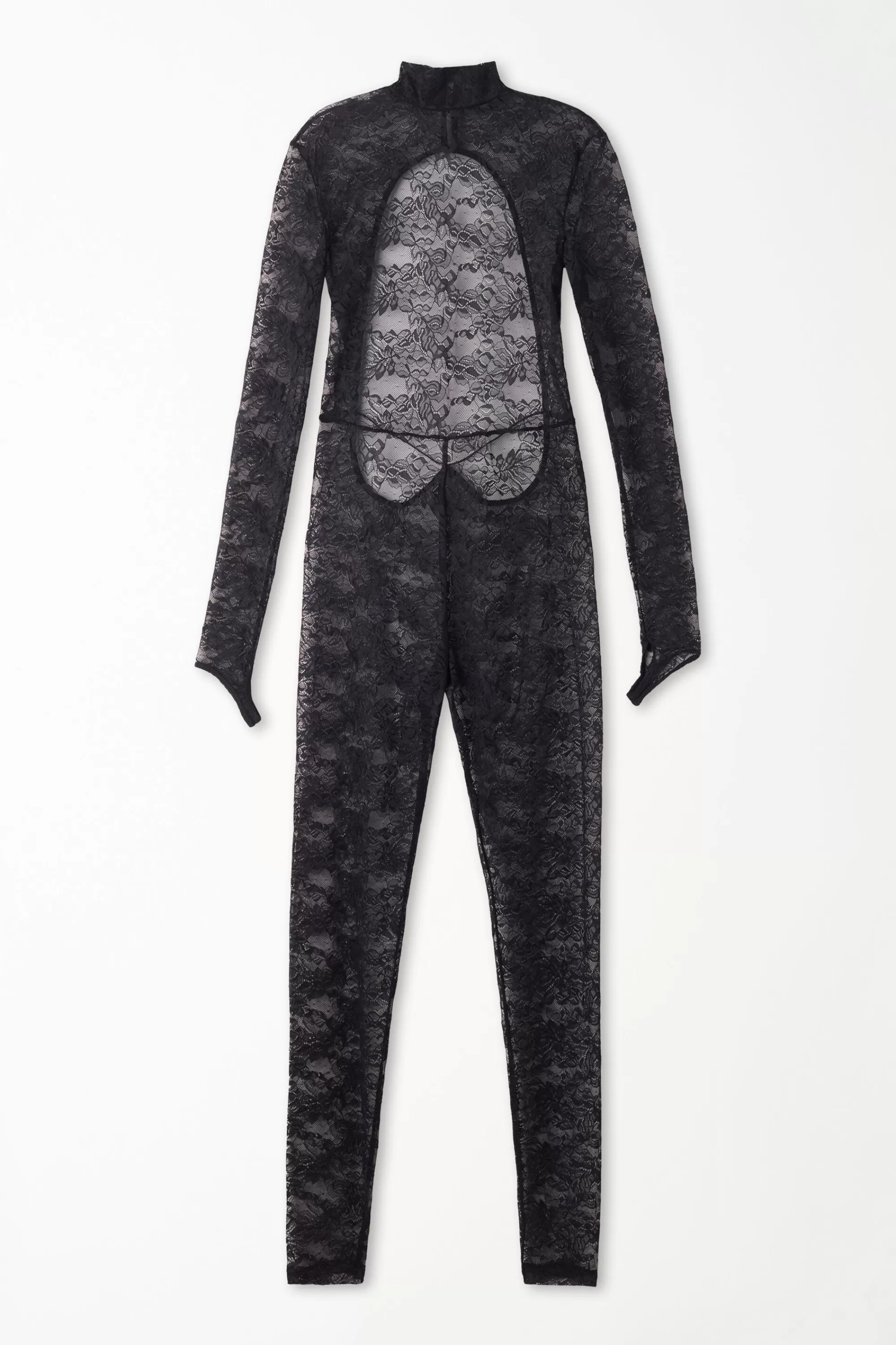 Sale Tuta Manica Lunga In Pizzo Lovely Dark Lace - Canotte E Top - Donna | Canotte e Top