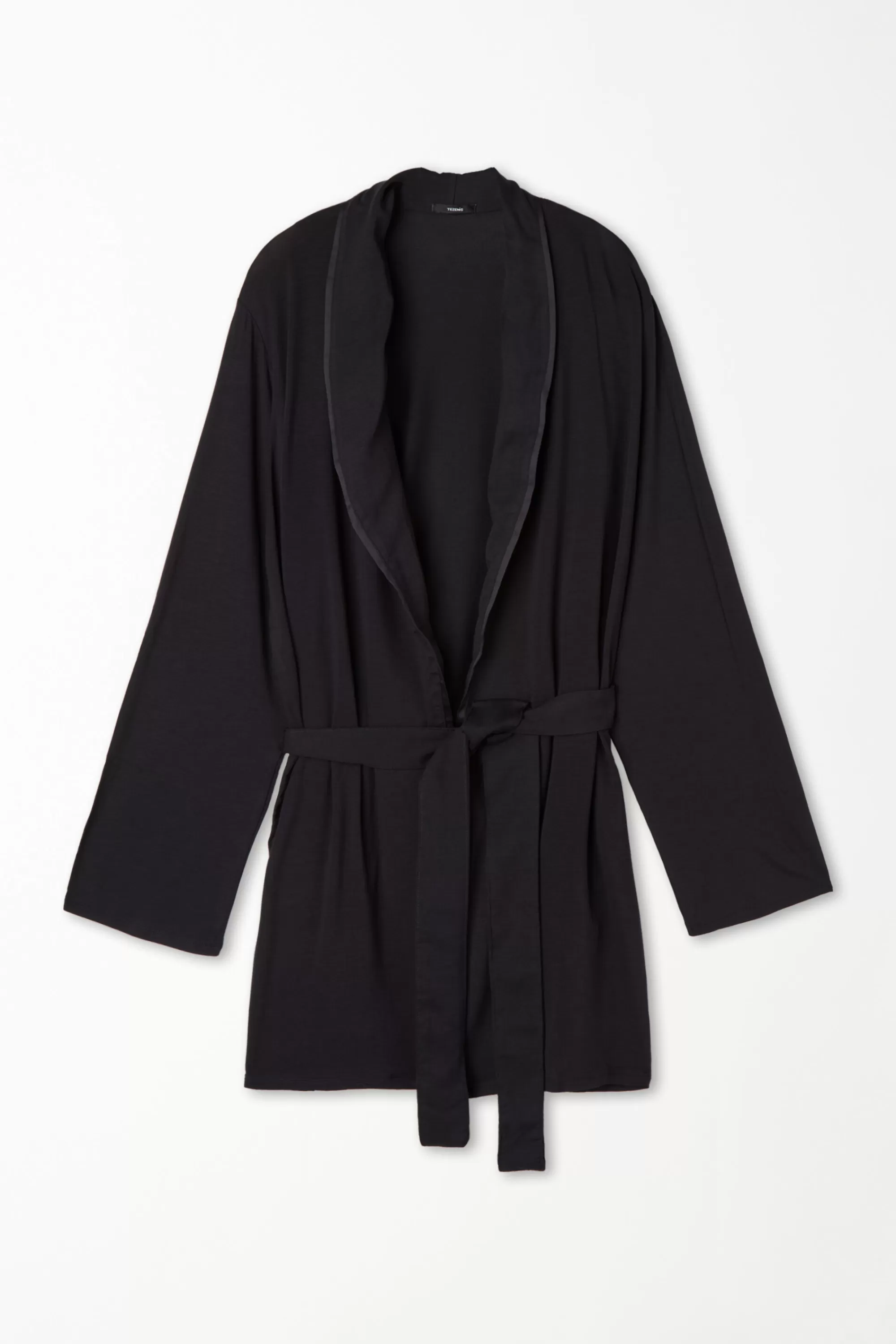 Best Vestaglia Maniche Lunghe Viscosa Con Profili Raso - Camicie Da Notte E Vestaglie - Donna | Camicie da notte e Vestaglie