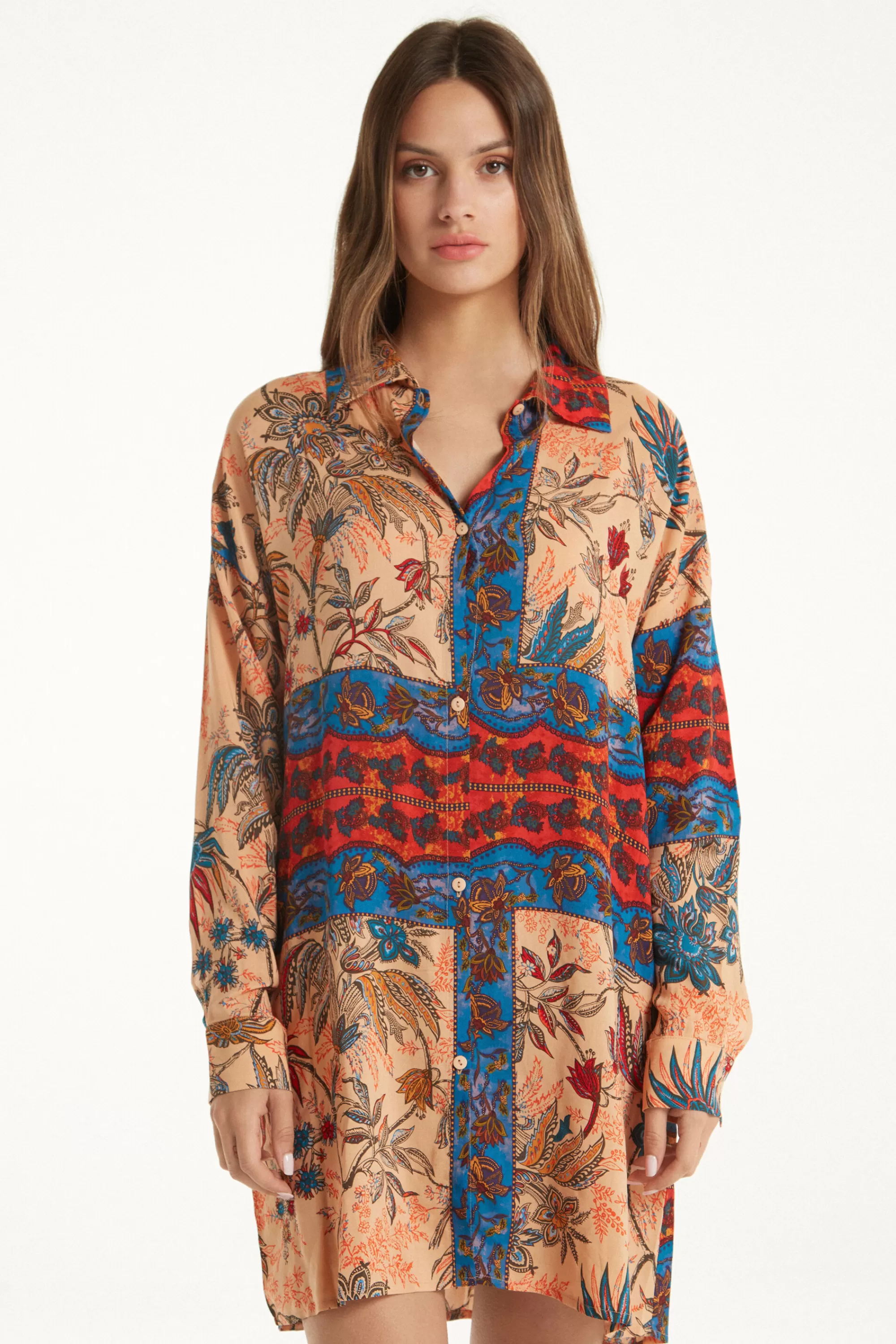Flash Sale Vestito Camicia Manica Lunga In Tela Viscosa - Vestiti E Tute - Donna | Vestiti e Tute