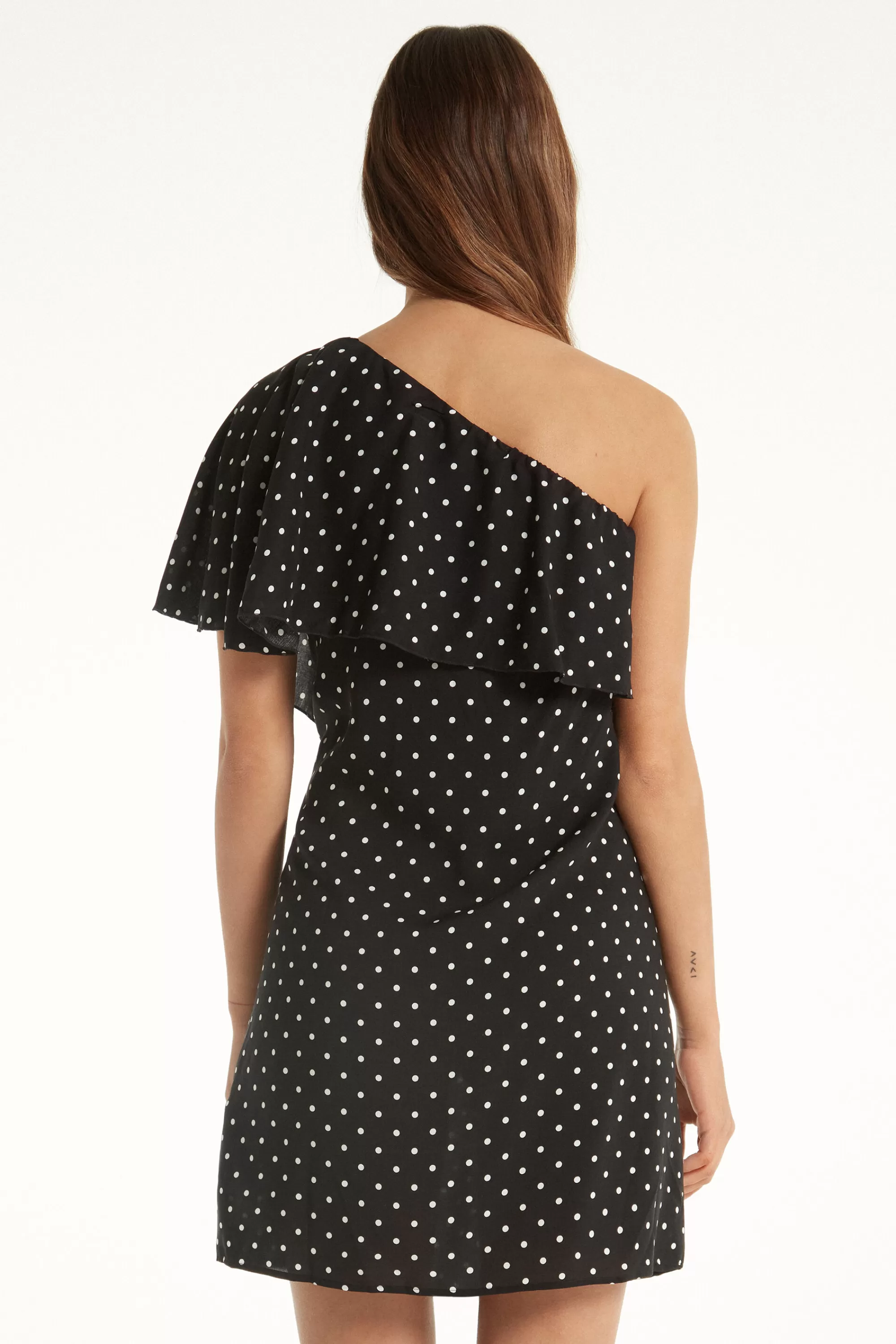 Clearance Vestito Corto Monospalla Tela Viscosa - Vestiti E Tute - Donna | Vestiti e Tute