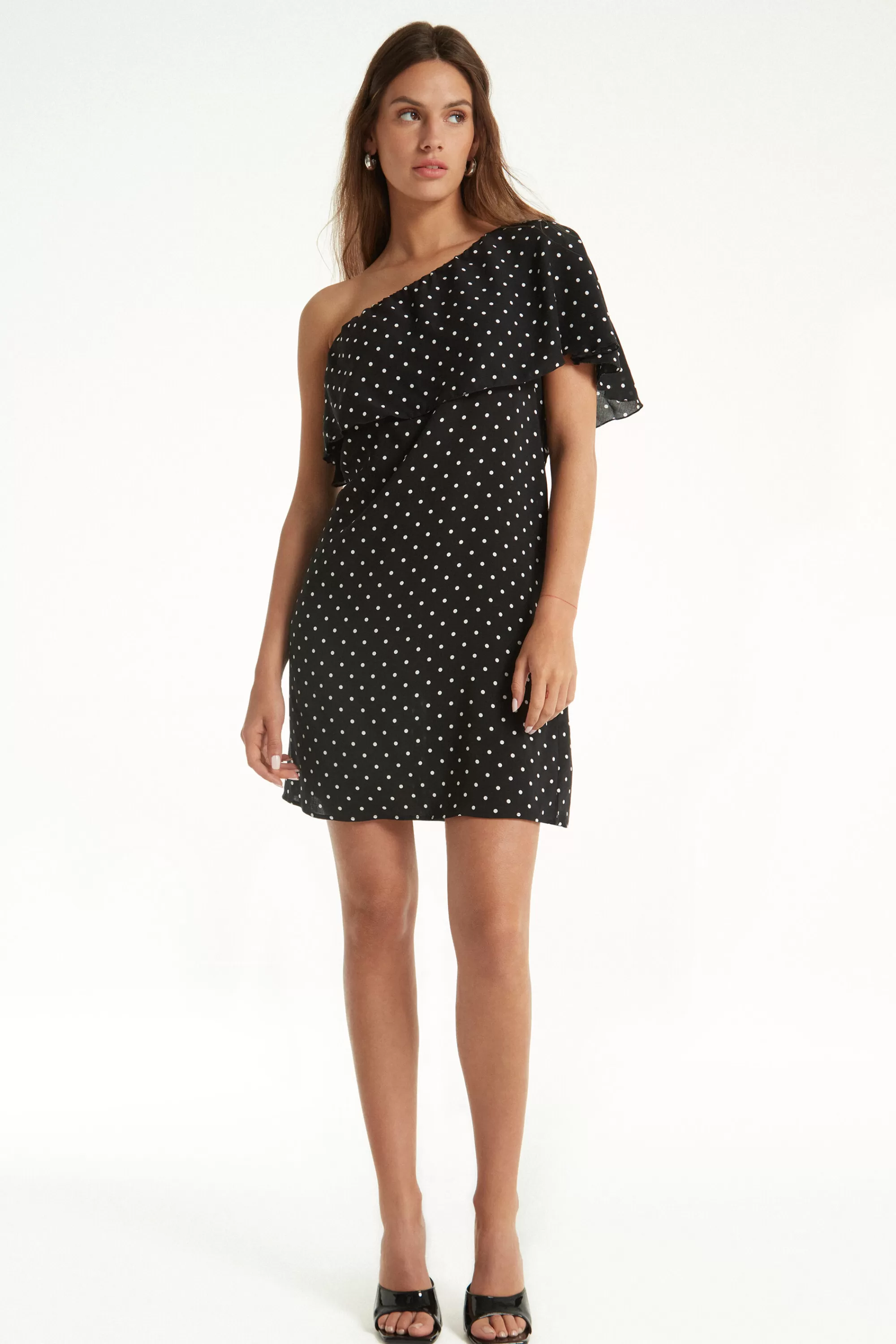 Clearance Vestito Corto Monospalla Tela Viscosa - Vestiti E Tute - Donna | Vestiti e Tute