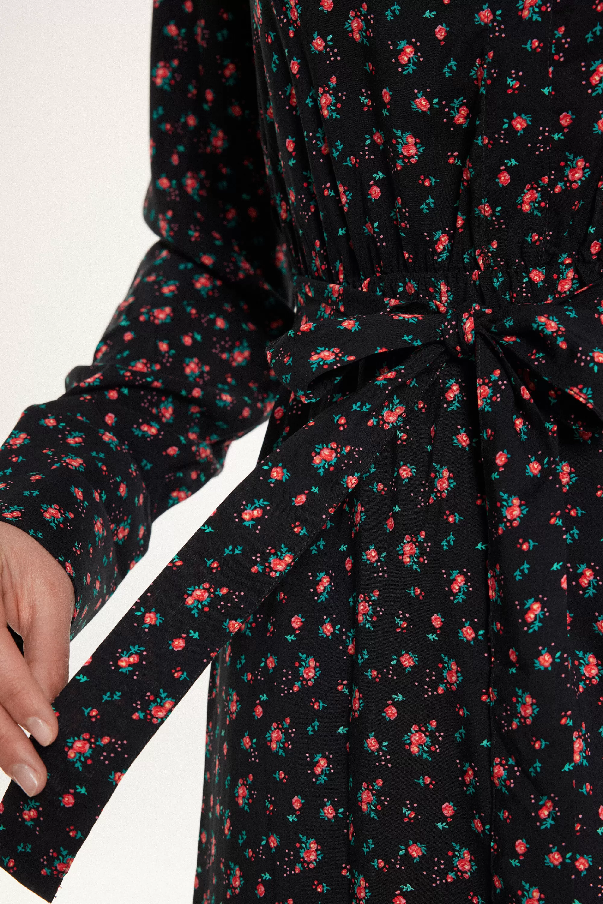 New Vestito Lungo In Tela Viscosa Con Fusciacca - Vestiti E Tute - Donna | Vestiti e Tute