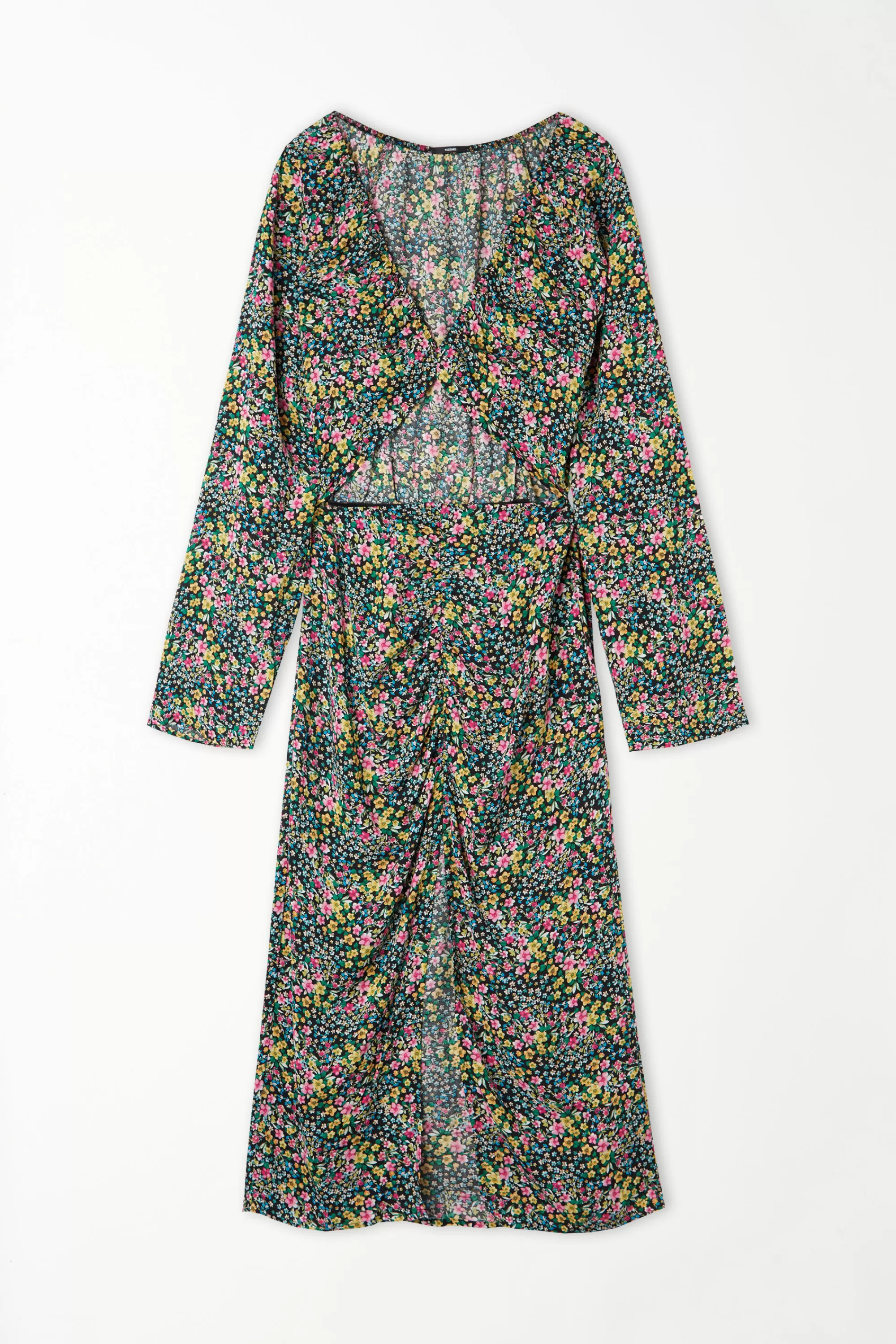 Sale Vestito Midi Maniche Lunghe Tela Viscosa - Vestiti E Tute - Donna | Vestiti e Tute